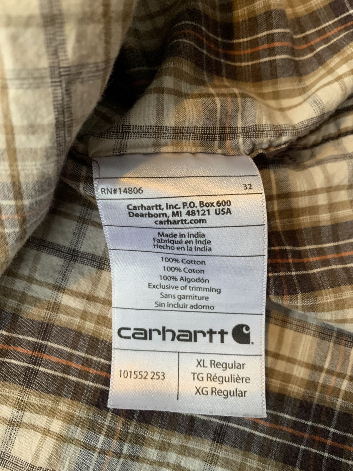 Carhartt × Vintage Carhartt plaid button up Size US XL / EU 56 / 4 - 6 Thumbnail