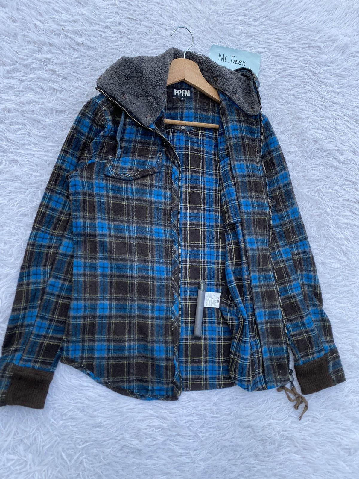 PPFM Rare Vintage PPFM Hooded Flannel Size US M / EU 48-50 / 2 - 9 Thumbnail