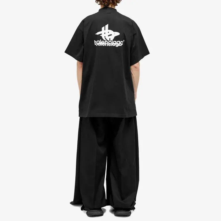 Balenciaga o1la1rc1a1024 Layered Sports T- Shirt Oversized in Black Size US XL / EU 56 / 4 - 4 Thumbnail