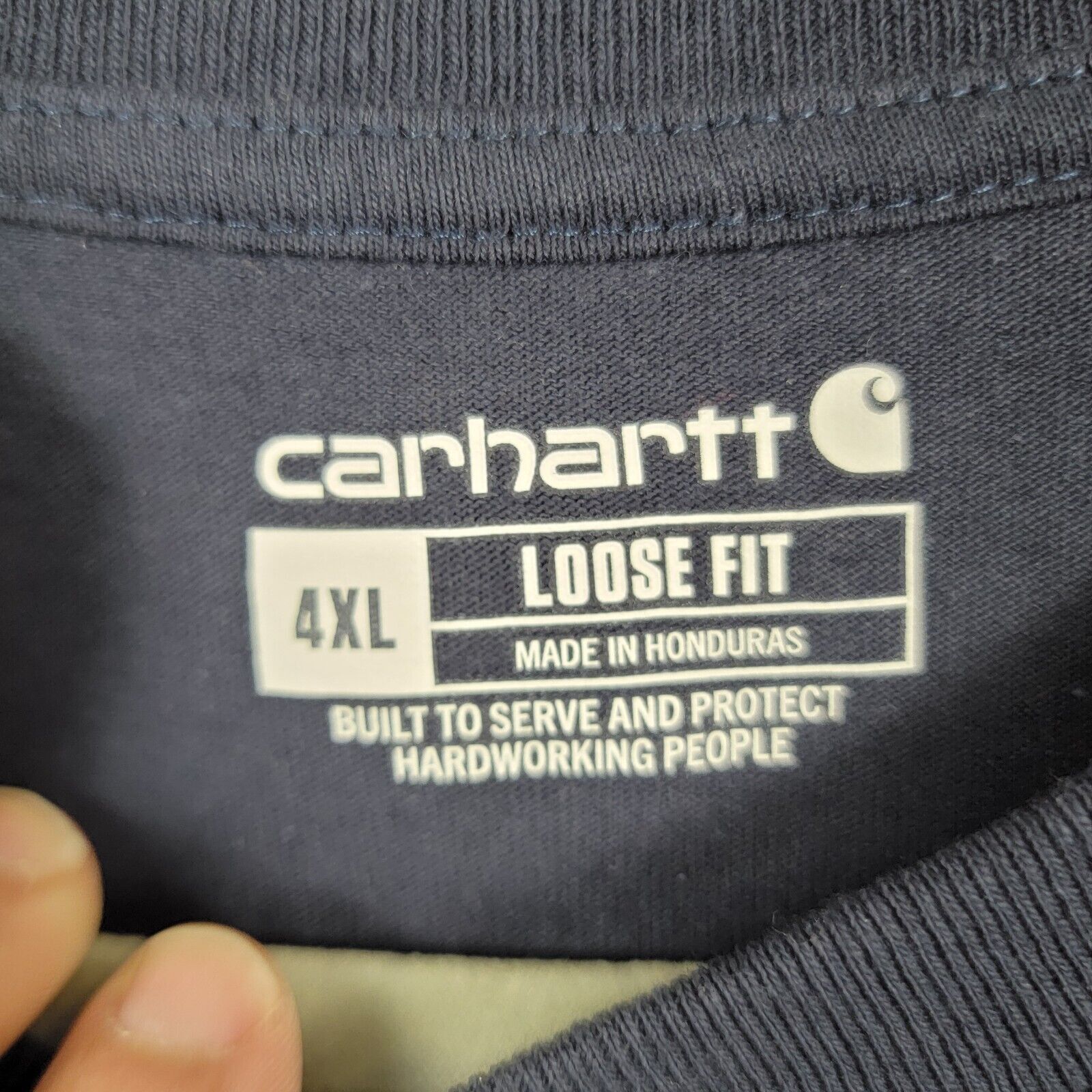 Carhartt CARHARTT T-Shirt 4XL Navy Loose Fit Henley Pockets (327) Size US XXL / EU 58 / 5 - 3 Thumbnail