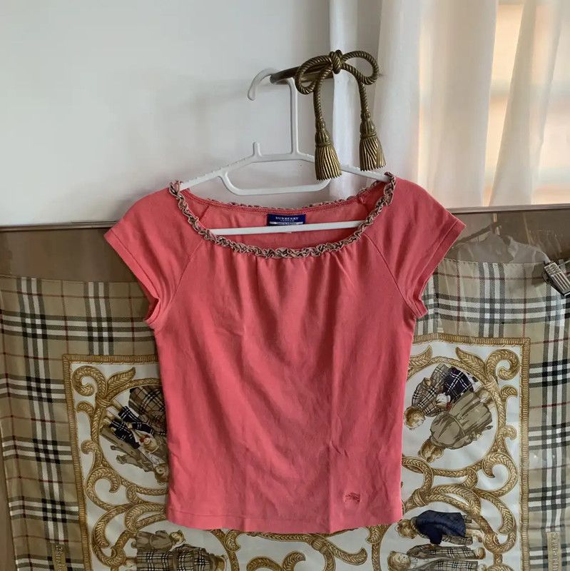 Burberry Burberry Pink Cotton Women's T-Shirt Size M / US 6-8 / IT 42-44 - 1 Thumbnail