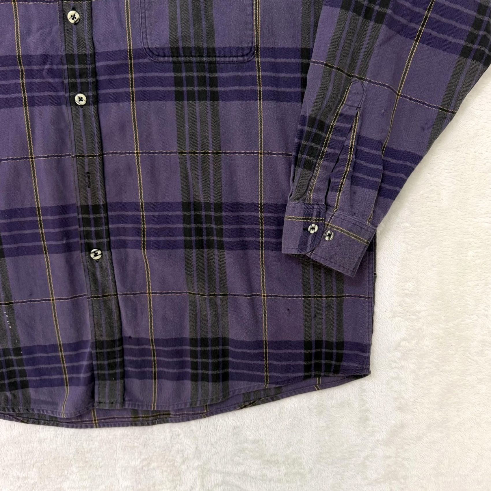 Vintage VINTAGE OshKosh B'gosh Shirt Mens 2XLT Purple Plaid Flannel Button Up Size US XXL / EU 58 / 5 - 4 Thumbnail