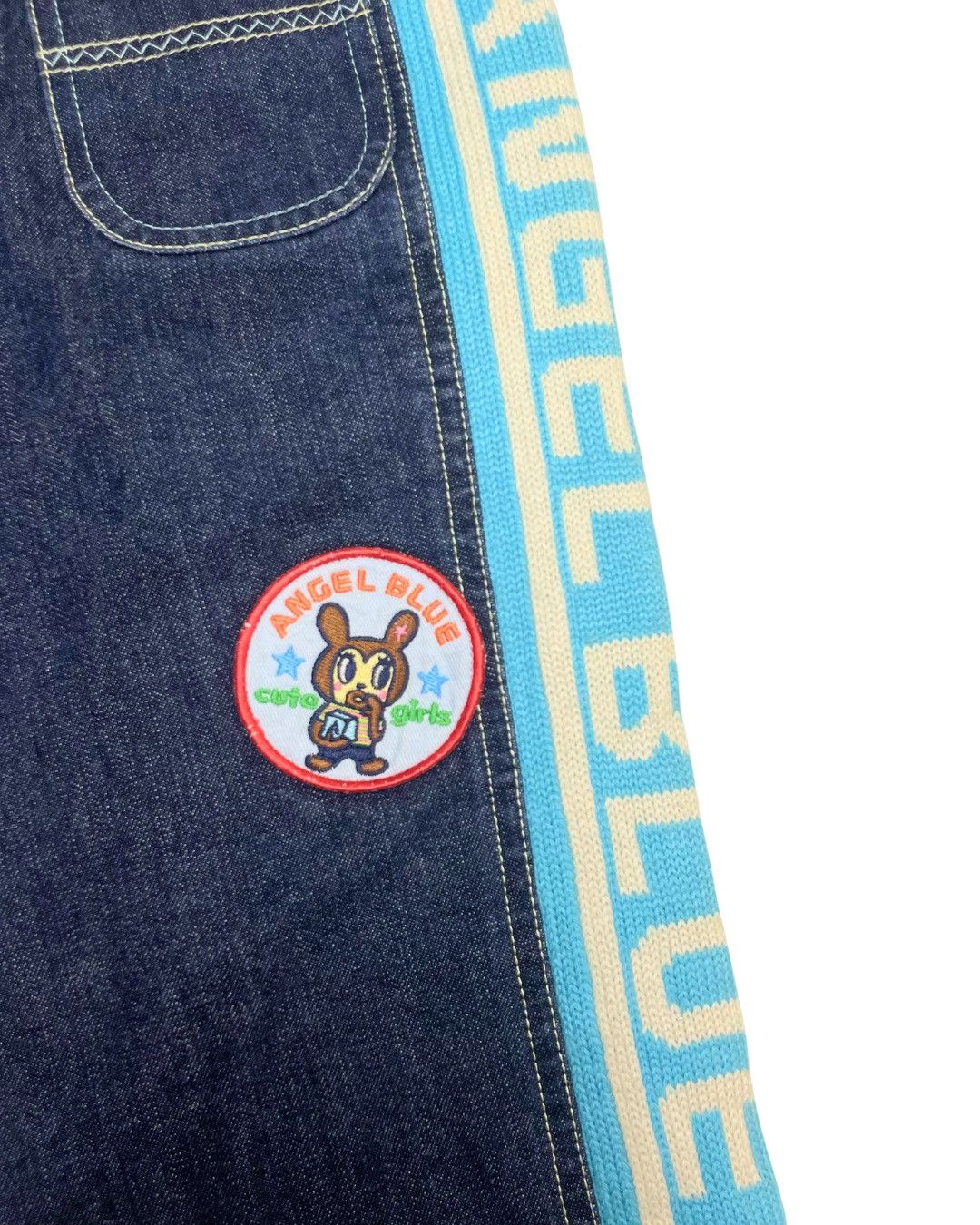 Angel Blue Angel Blue Archival Side-Stripe Logo Patch Flare Denim Size 26" / US 2 / IT 38 - 8 Thumbnail