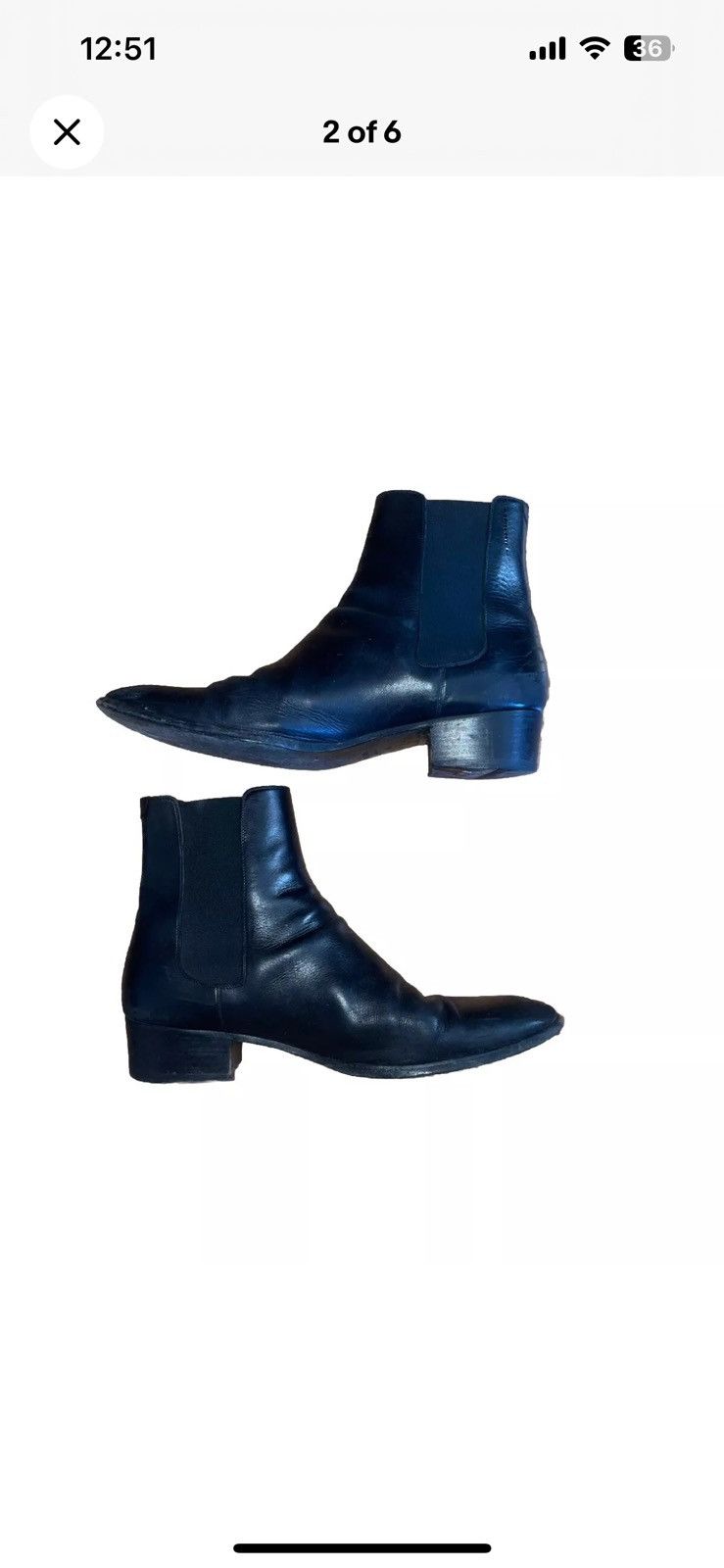 Celine CELINE DRUGSTORE CHELSEA BOOT IN SHINY CALFSKIN Size US 11.5 / EU 44-45 - 2 Thumbnail
