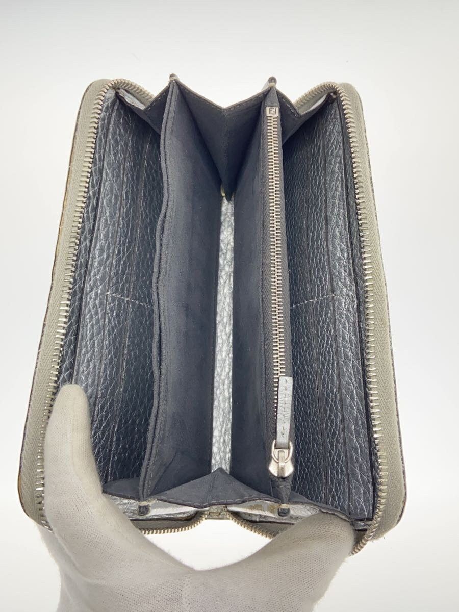 Fendi Fendi Leather Long Wallet Silver Size ONE SIZE - 4 Thumbnail