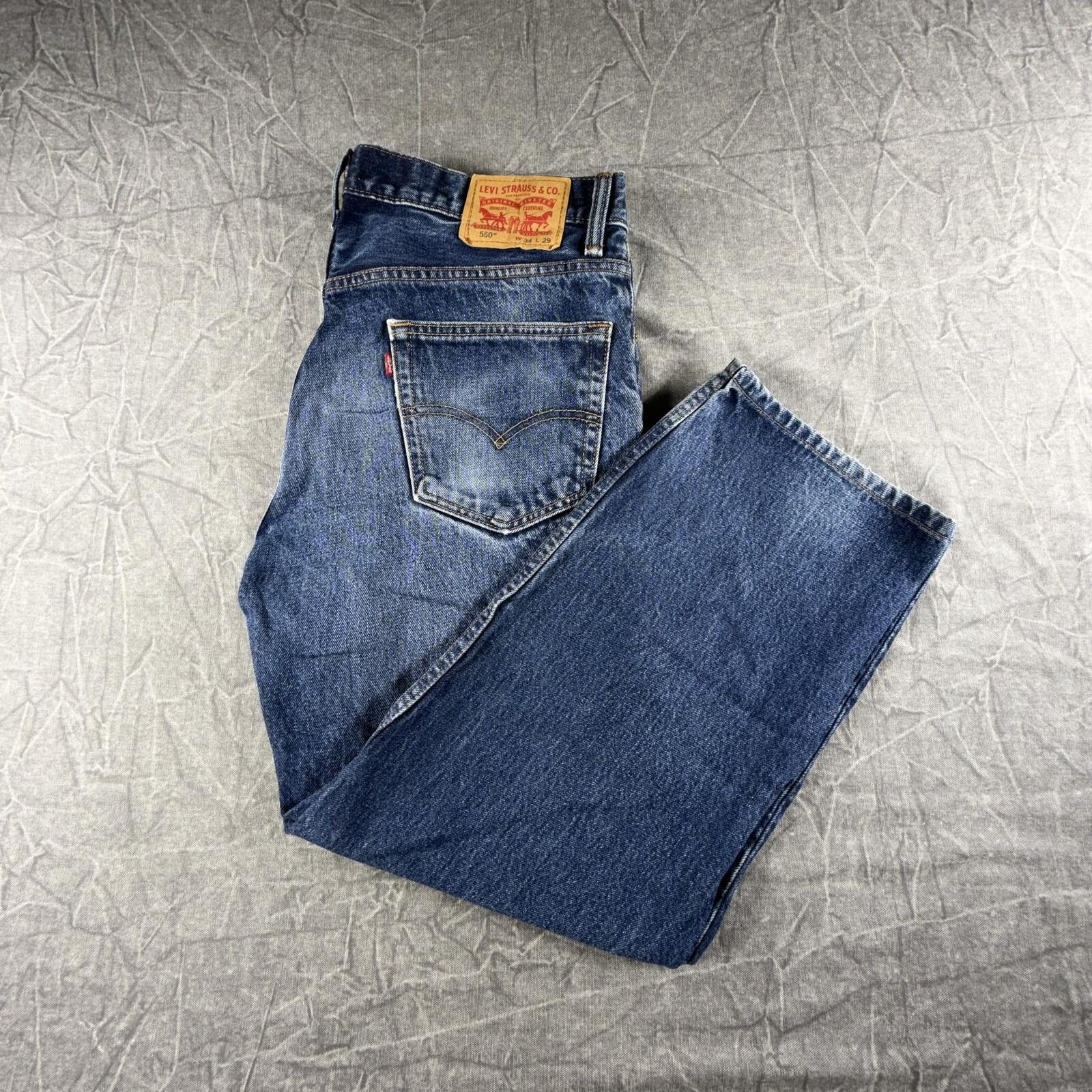 Levis Jeans Men's 34x29 Blue 550