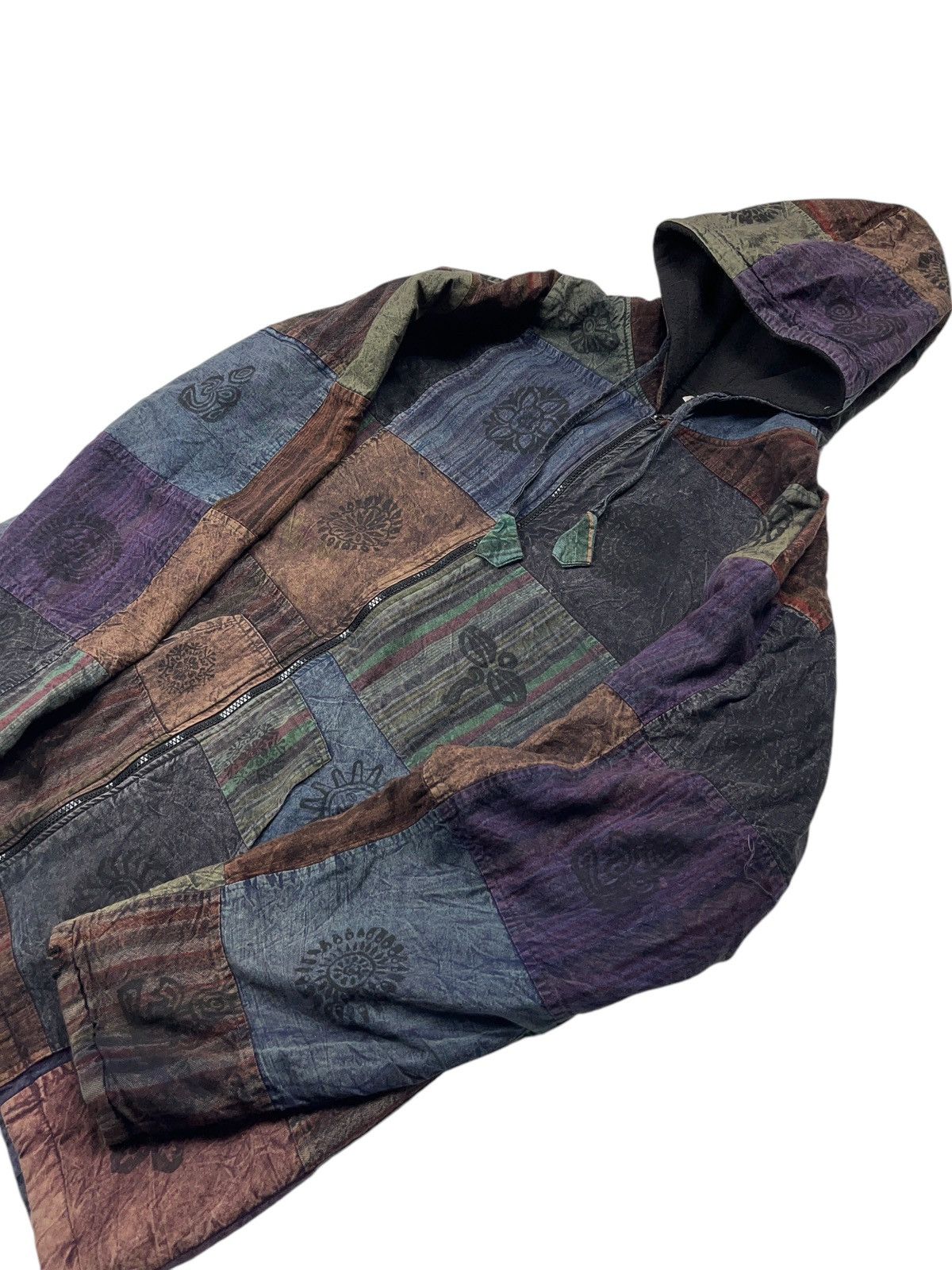 Japanese Brand Vintage Nepal Hippy Patchwork Zip Hoodie Jacket y2k Size US XXL / EU 58 / 5 - 3 Thumbnail