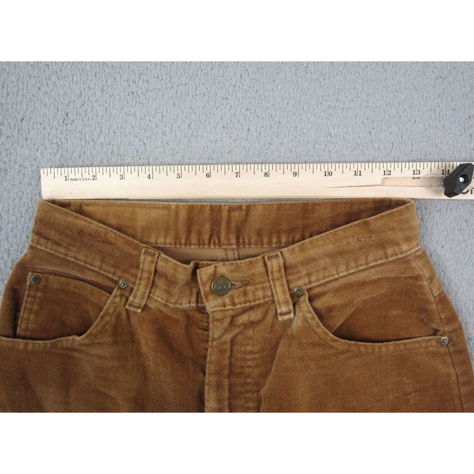 Lee Vintage Lee Pants 26x33 Brown Straight Corduroy Talon Zip Made in USA 70s Womens Size 26" / US 2 / IT 38 - 4 Thumbnail