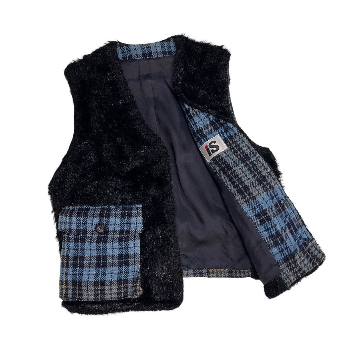 Issey Miyake Issey Miyake Tsumori Chisato Design Faux fur Check vest Size US M / EU 48-50 / 2 - 5 Thumbnail