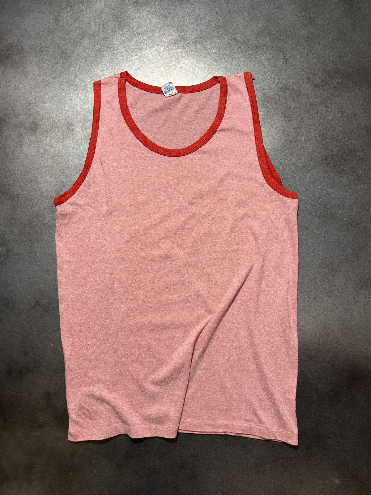 Vintage 1970s Tank Top Vintage Blank Tee Two Tone 70s Sportswear 80s Size US M / EU 48-50 / 2 - 1 Thumbnail