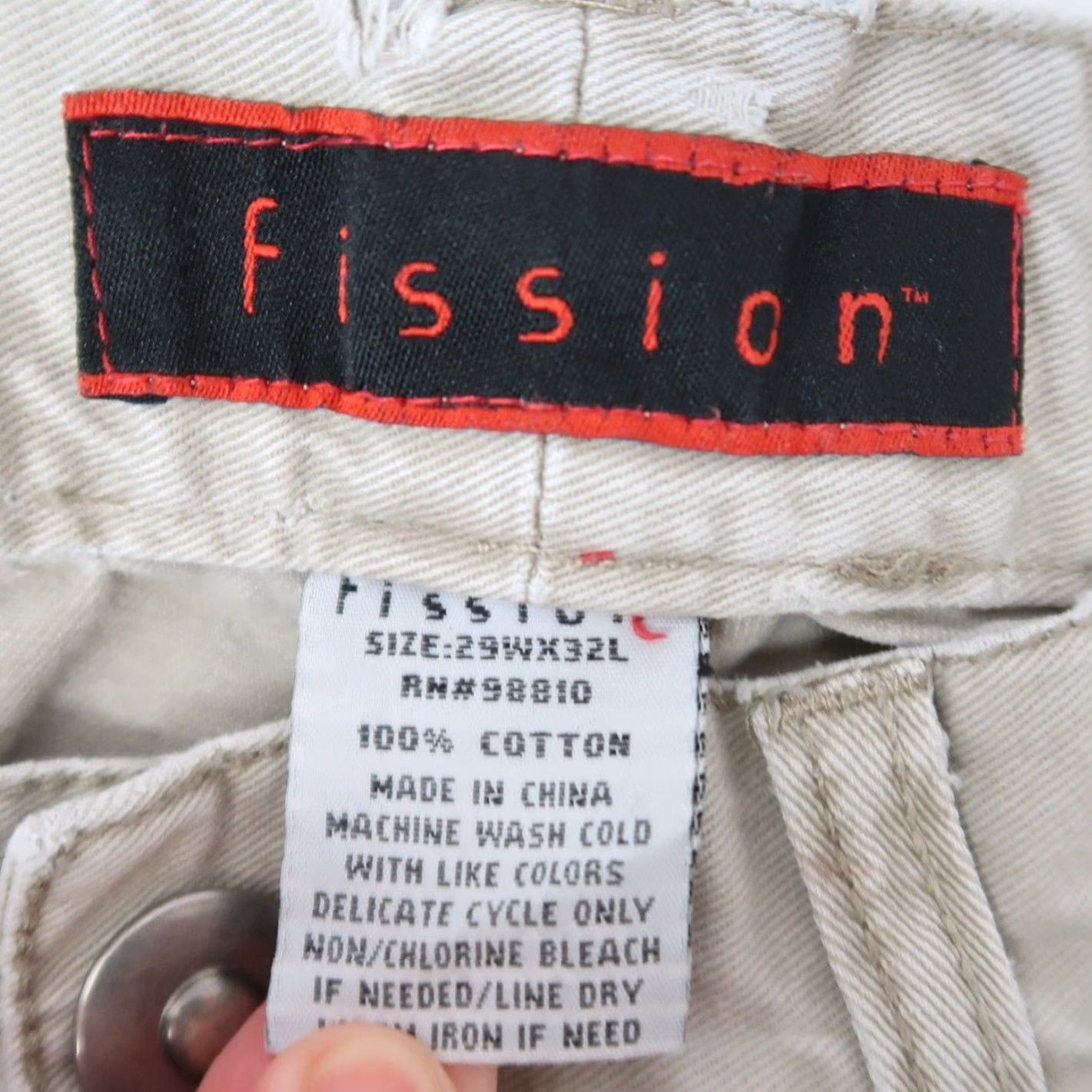 Vintage VINTAGE Fission Jeans Tan Slim Straight Leg Mens 29x32 Khaki 90s IH Size US 29 - 4 Thumbnail