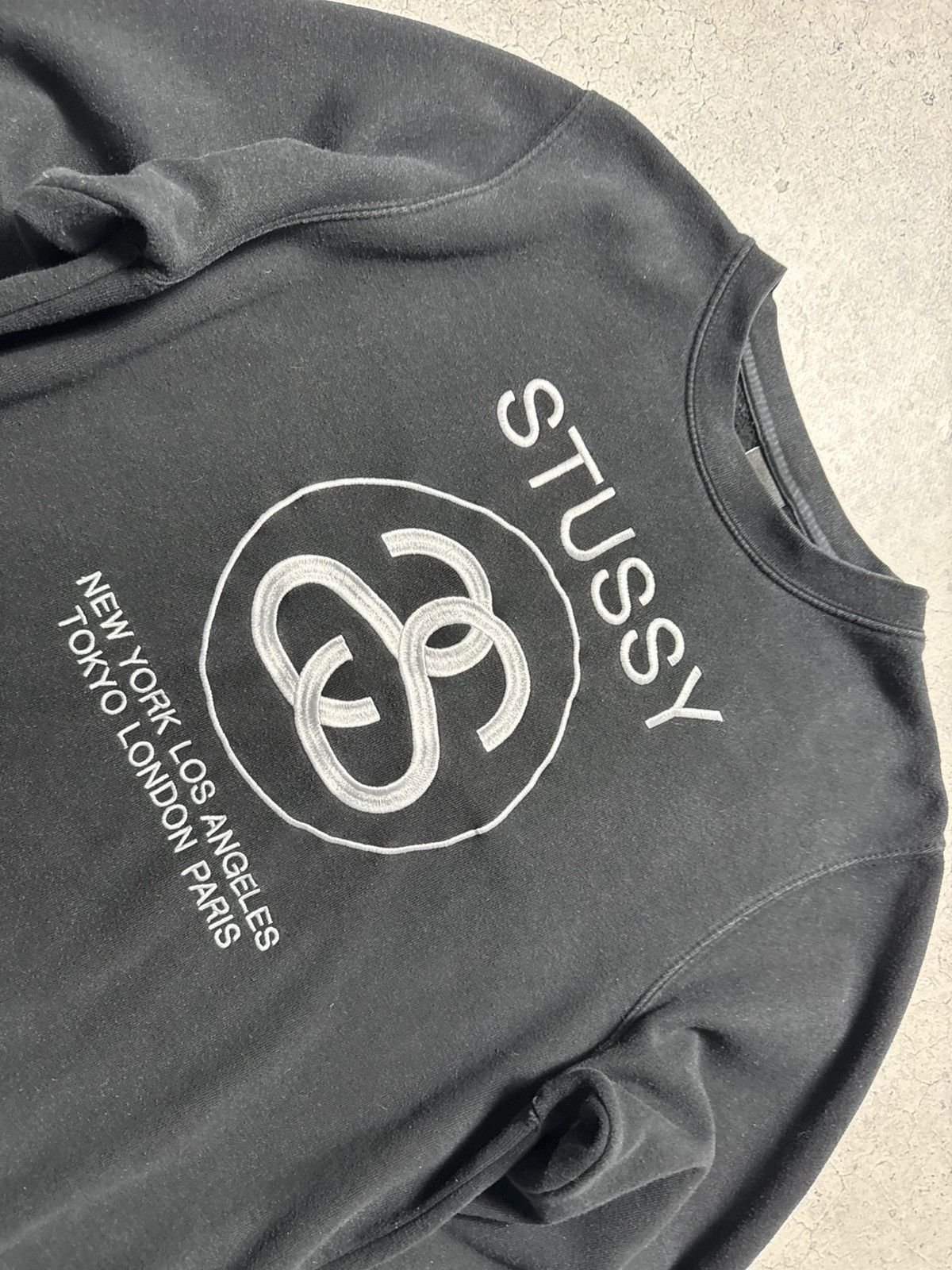 Stussy Stussy Big Logo Black Sweatshirt Size M Size US M / EU 48-50 / 2 - 5 Thumbnail