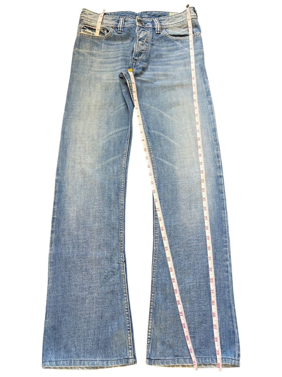 Diesel Vintage Italy Diesel Trouleg Faded Wash Distress Flare Jeans Size US 28 / EU 44 - 7 Thumbnail