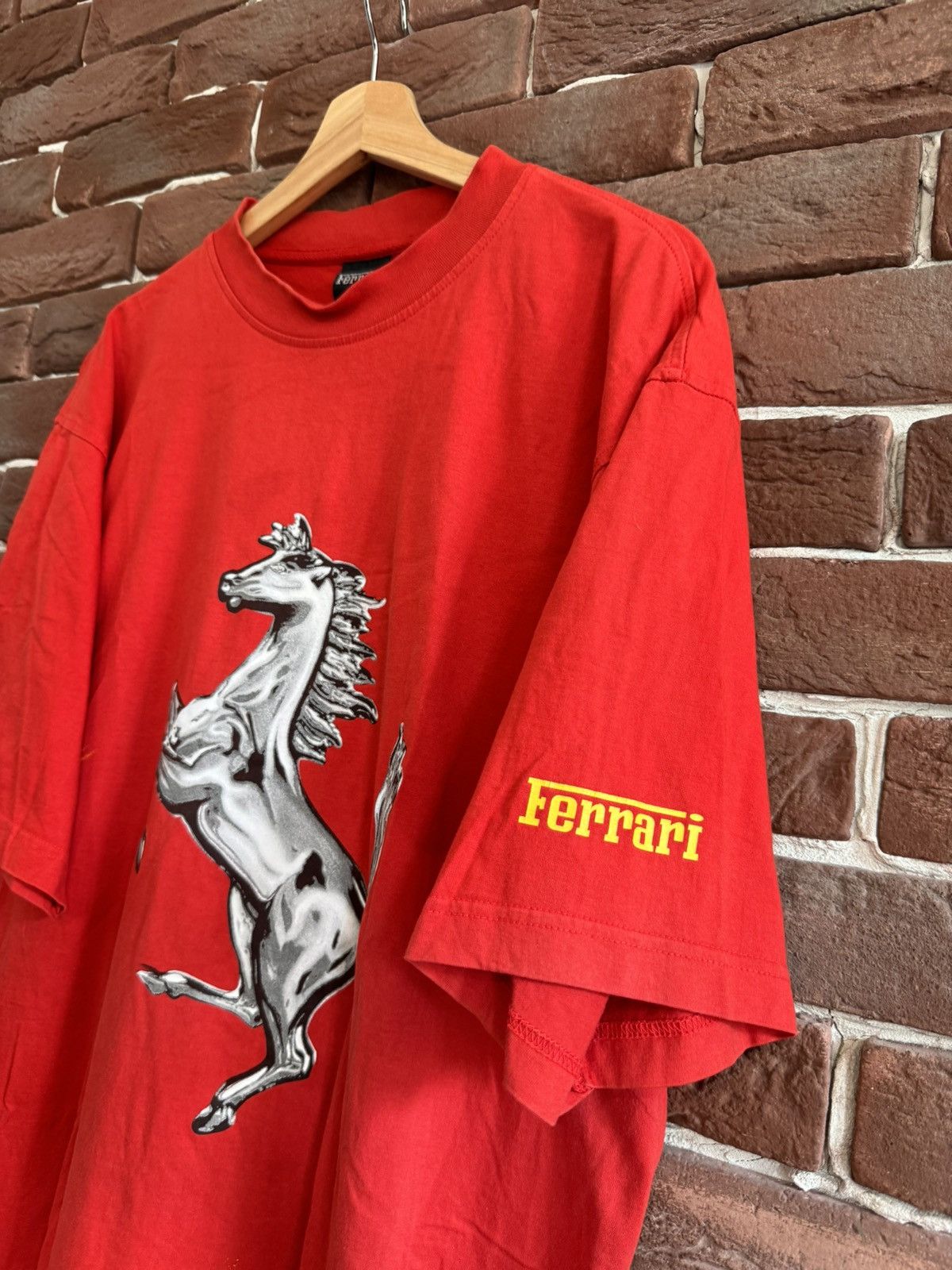 Ferrari Ferrari Vintage 90s Red Tshirt Schumacher Rare Hype Racing Size US XL / EU 56 / 4 - 3 Thumbnail