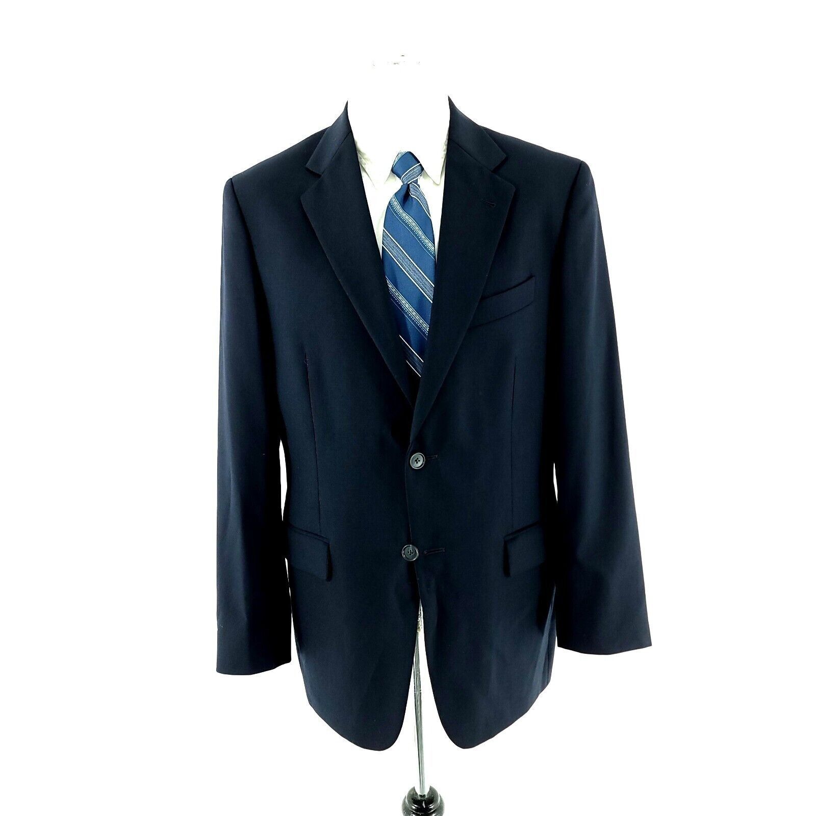 Joseph Abboud Joseph Abboud Collection Wool 2 Button Blazer 40R Blue Size 40R - 4 Thumbnail