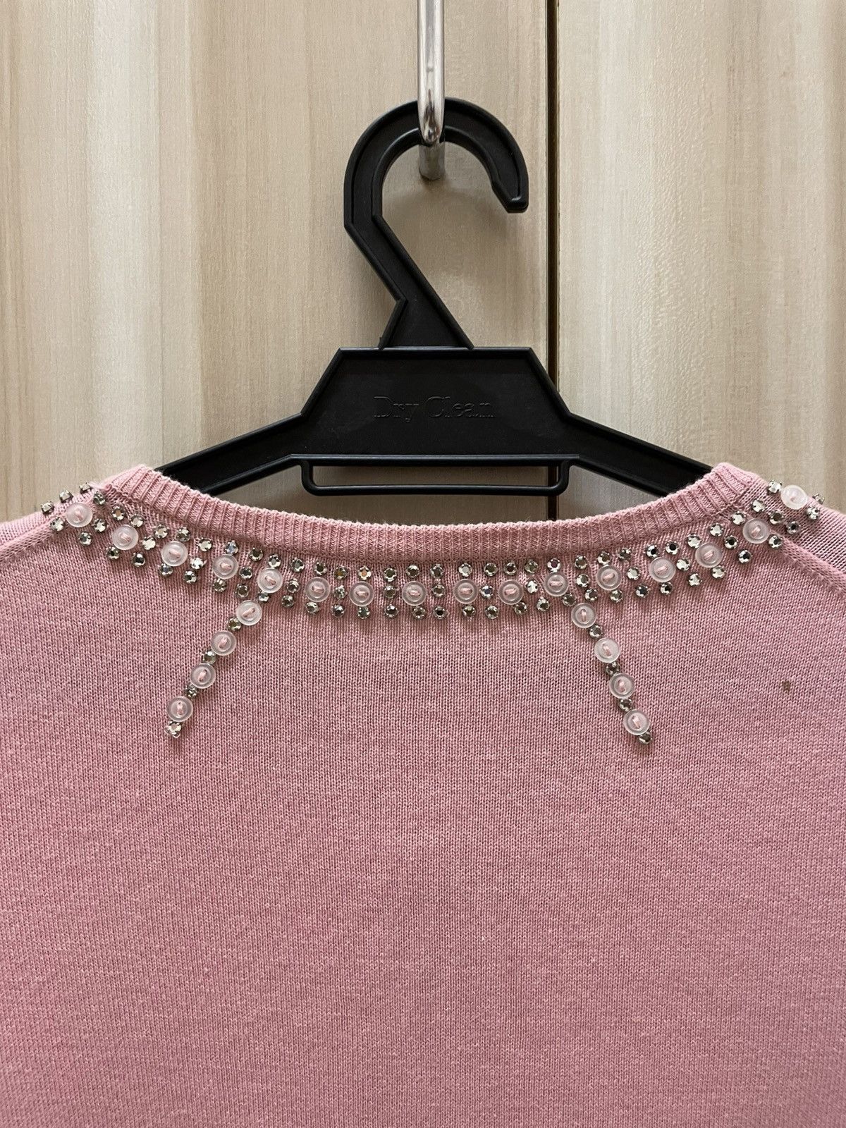 Marc Jacobs Marc Jacobs Crystal Embellished Pink Cardigan Sweater Size S / US 4 / IT 40 - 6 Thumbnail