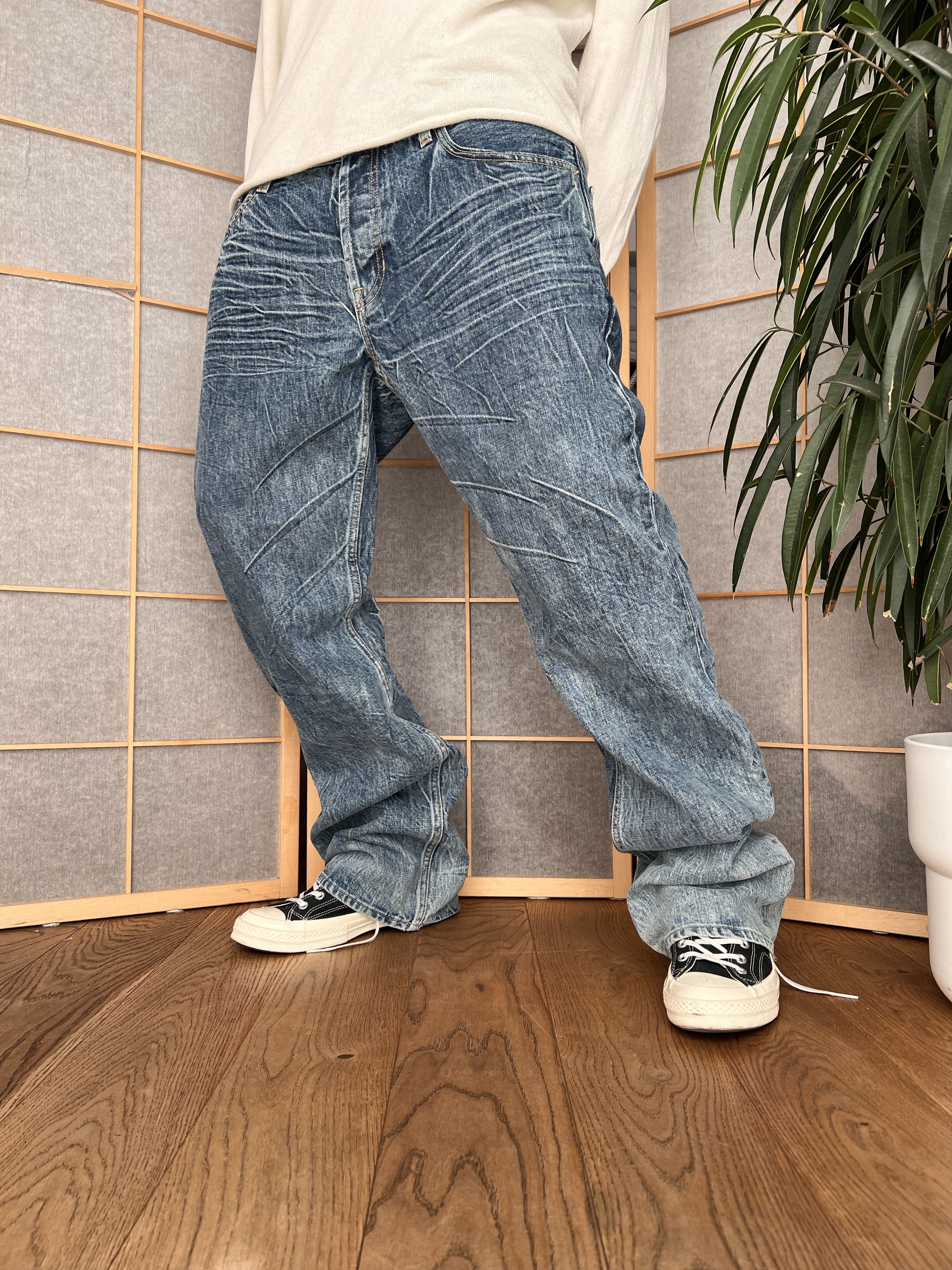 Gap Crazy Y2K GAP boot cut washed denim flared vintage 2000s low Size US 33 - 10 Thumbnail