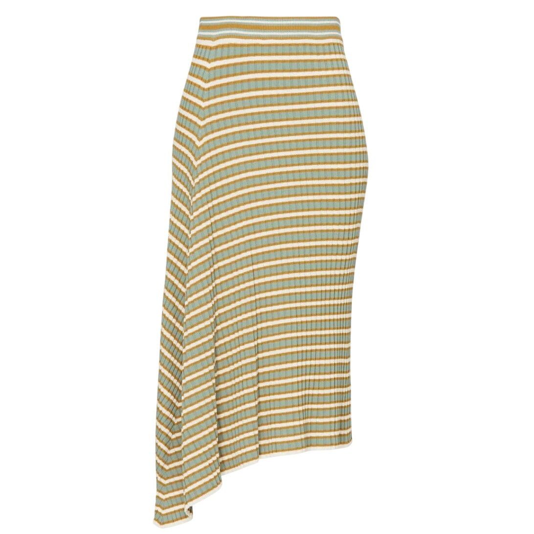 Club Monaco Club Monaco Striped Ribbed Skirt in Blue/Yellow, Size XS Size 25" / US 0 / IT 36 - 1 Thumbnail