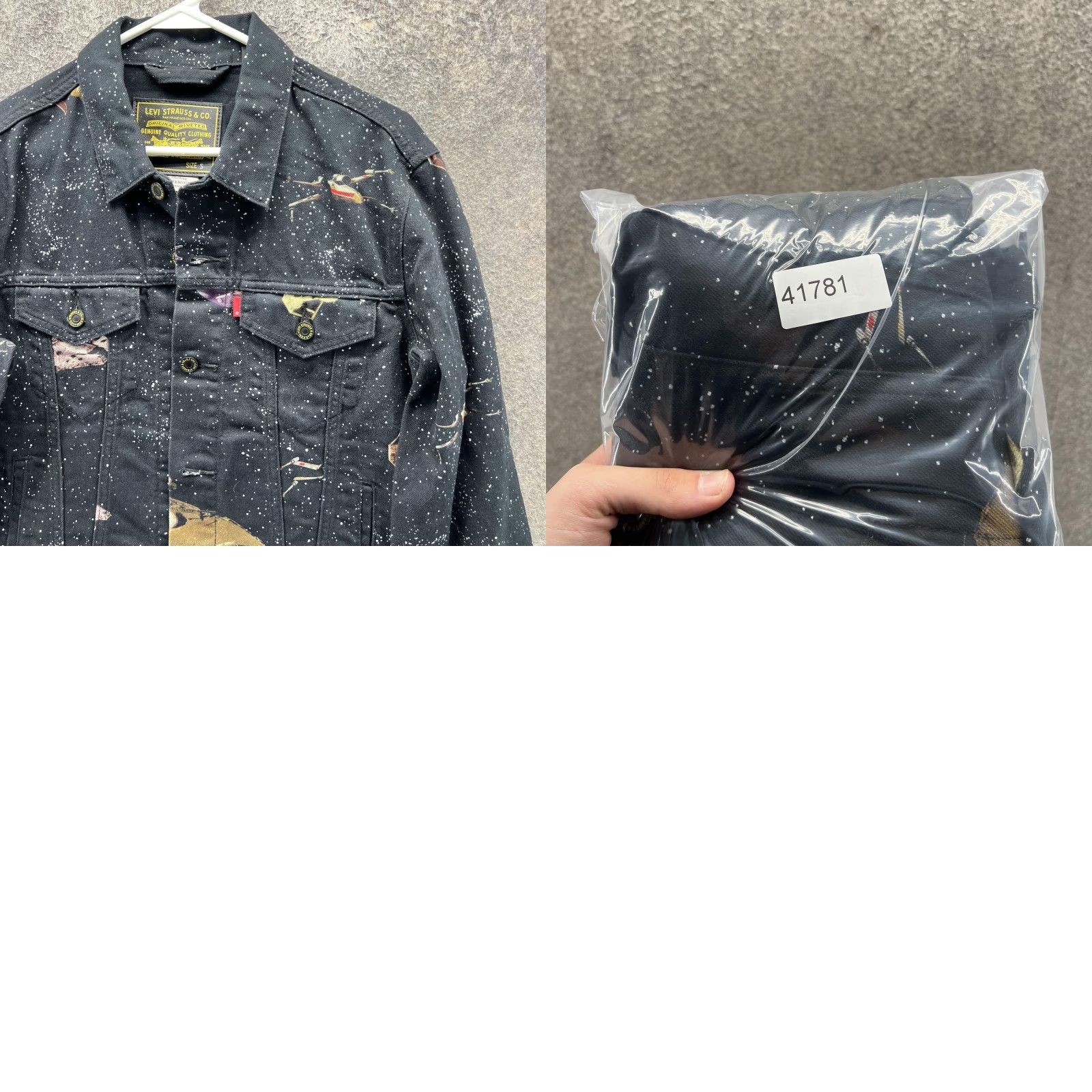 Levi's Levi's x Starwars Jacket Mens Small Black Denim Starfighter Darth Vader Trucker Jacket Size US S / EU 44-46 / 1 - 8 Thumbnail
