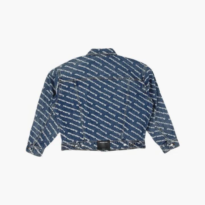 Other Alexander Wang Logo Print Denim Jacket for Women - Size S / US 4 / IT 40 - 2 Thumbnail