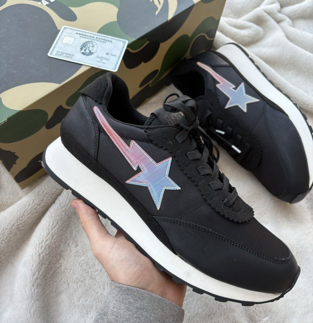 Bape Bape Road Sta Iridescent Sneakers Size US 10 / EU 43 - 2 Thumbnail