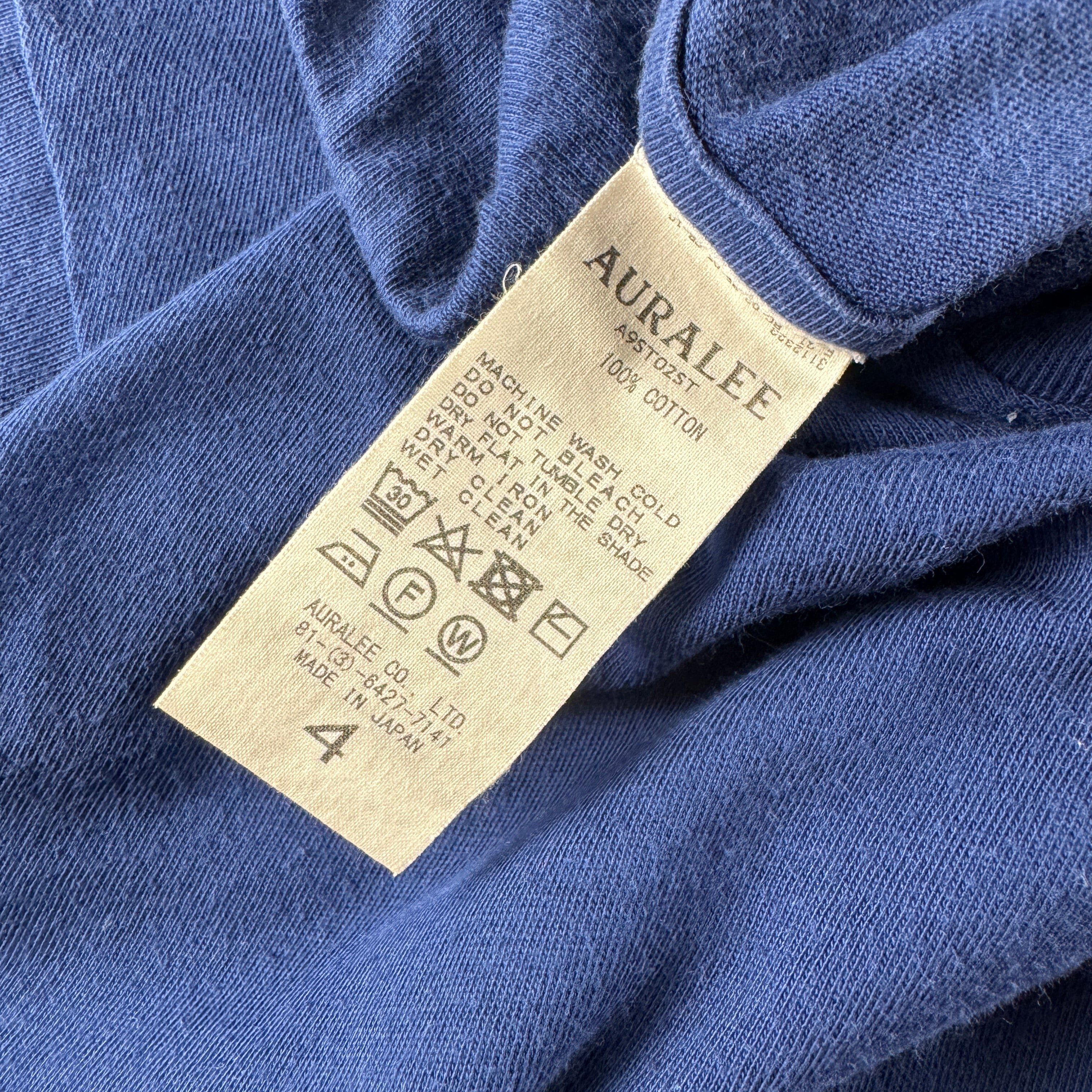 Auralee Auralee Seamless Crew Neck Blue Tee (L) Size US L / EU 52-54 / 3 - 5 Thumbnail