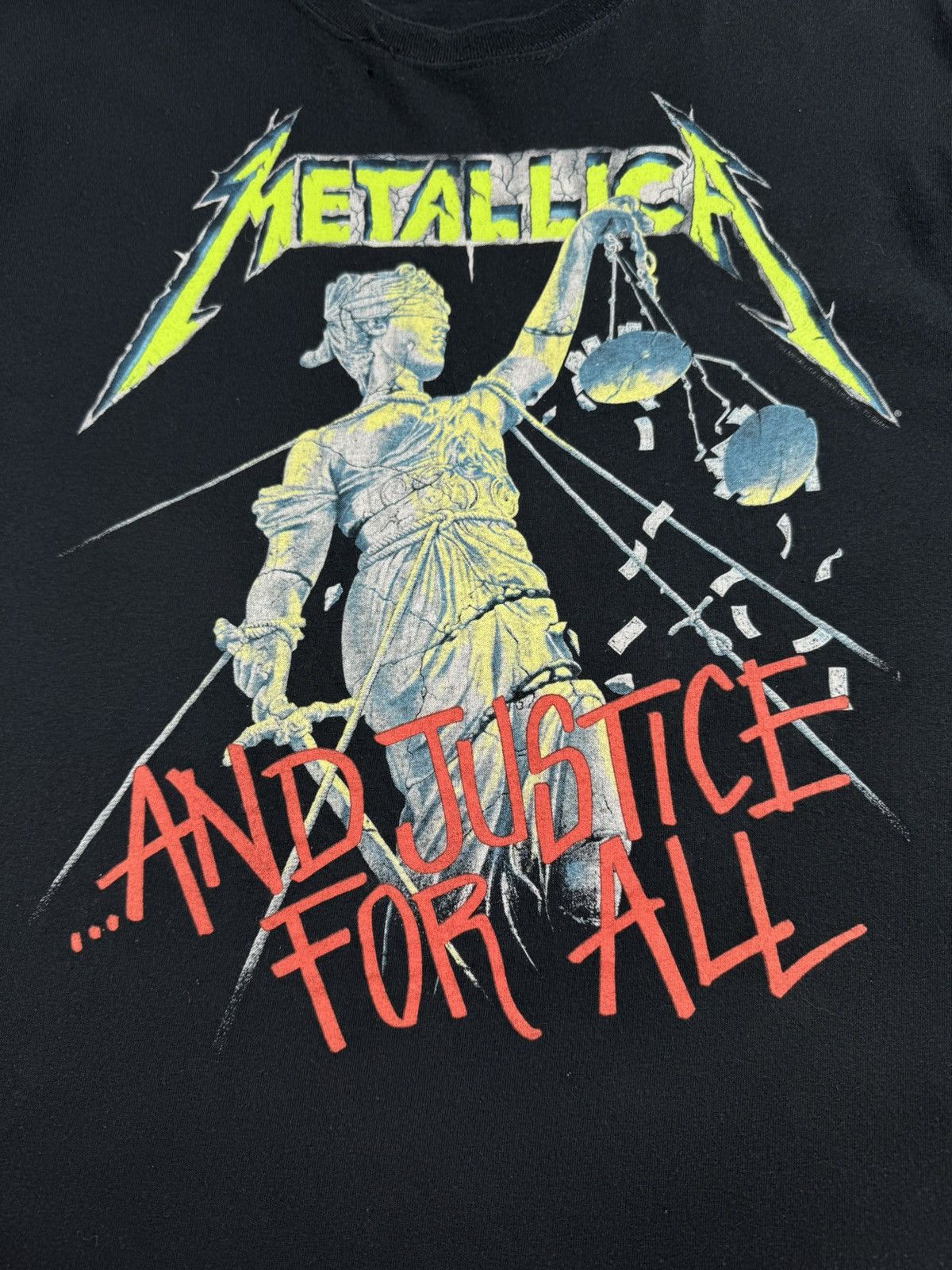 Metallica Metallica 1994 Vintage 90s Justice For All Rock Tour Rap Merch Band Tee T Shirt Size US M / EU 48-50 / 2 - 9 Thumbnail