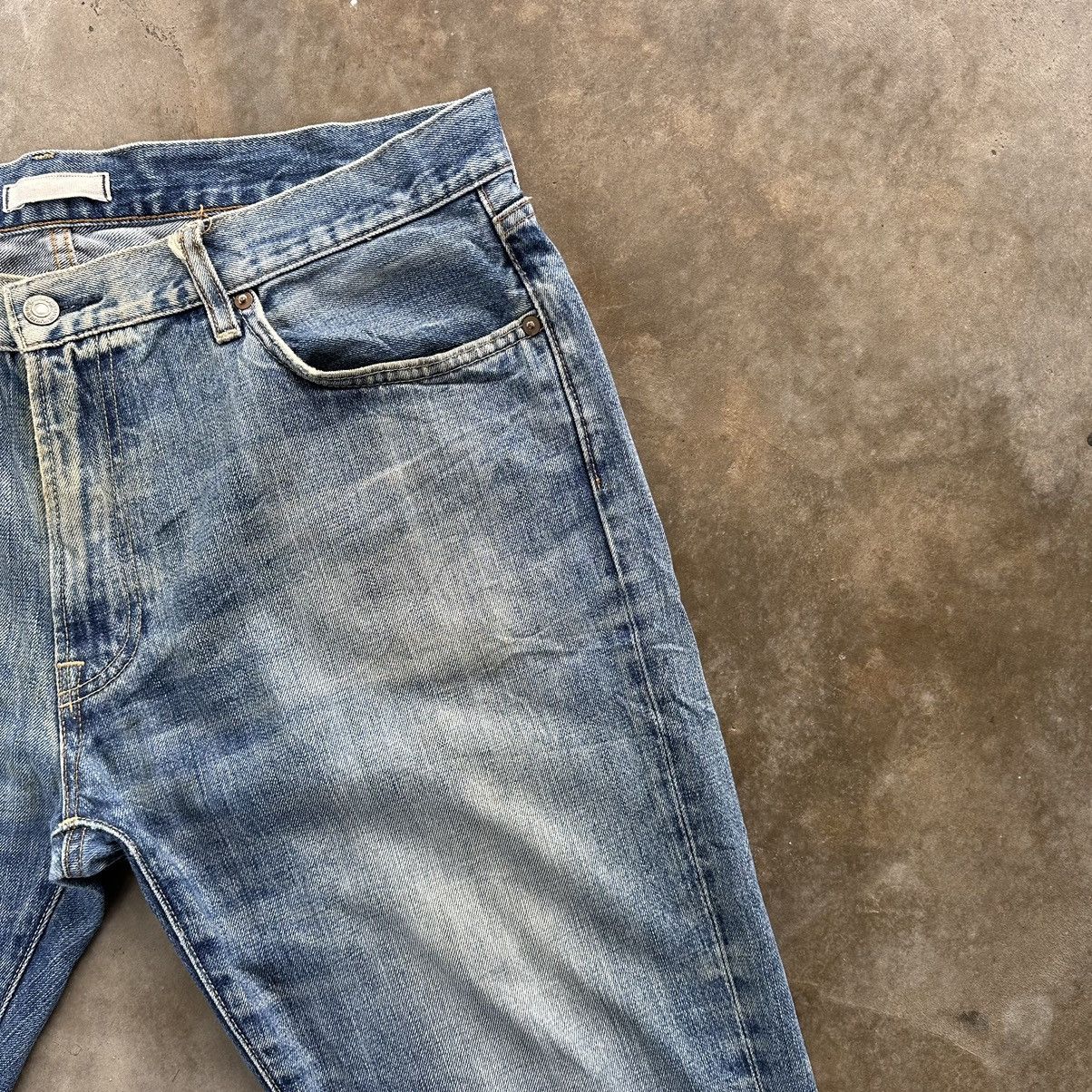 Japanese Brand Vintage Japanese Distressed Faded Denim Jean Pant W38 Size US 38 / EU 54 - 5 Thumbnail
