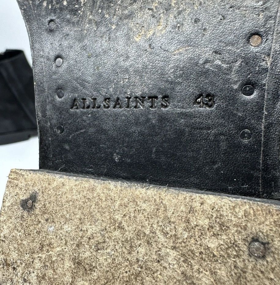 Allsaints Black Suede Side Zip Boots EU 43 Size US 10 / EU 43 - 4 Thumbnail