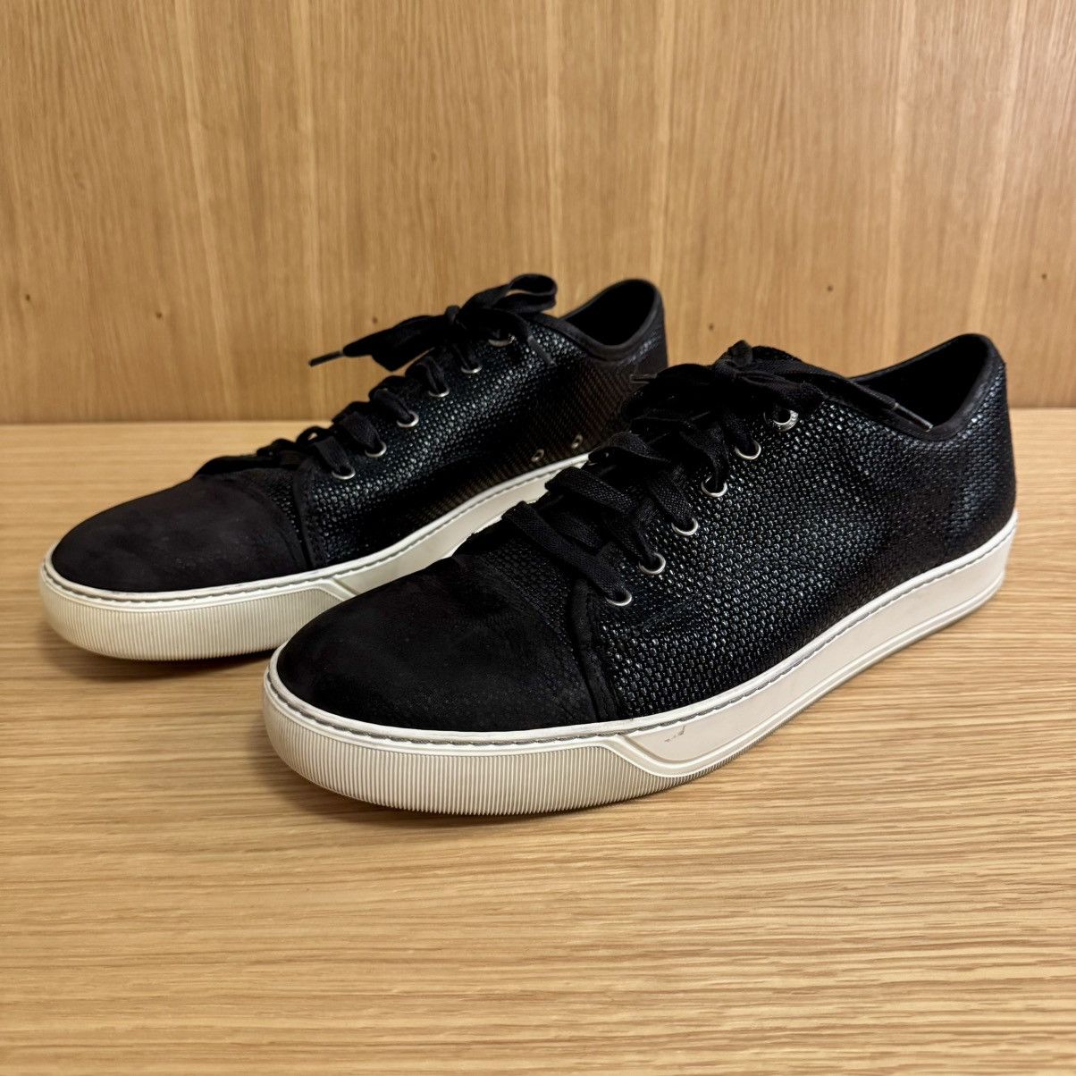 Lanvin Lanvin DBB1 Black Textured Leather Sneakers Mens UK12/US13 Size US 13 / EU 46 - 11 Thumbnail