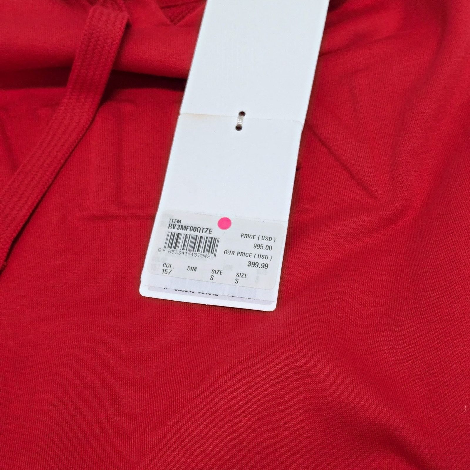 Valentino Valentino VLTN Embossed Logo Hoodie Red Size S | MSRP $1090 Size US S / EU 44-46 / 1 - 9 Thumbnail