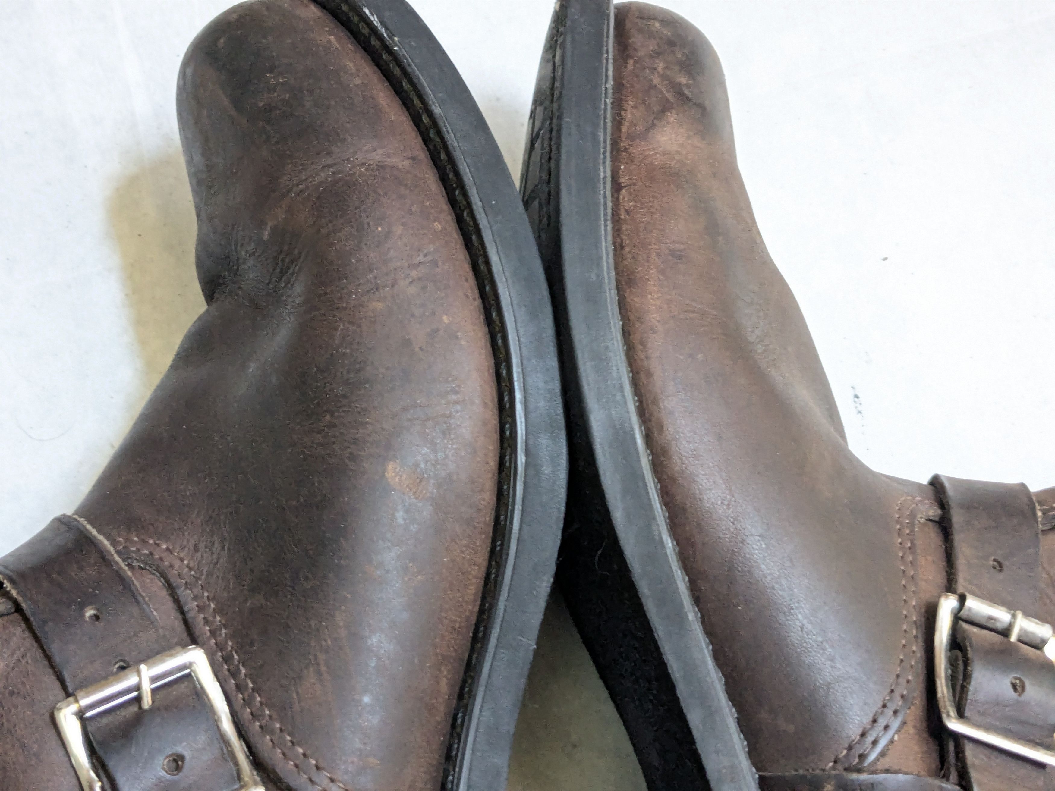 Frye Frye Engineer Boots Brown 11.5 M Leather Buckle Strap Size US 11.5 / EU 44-45 - 7 Thumbnail
