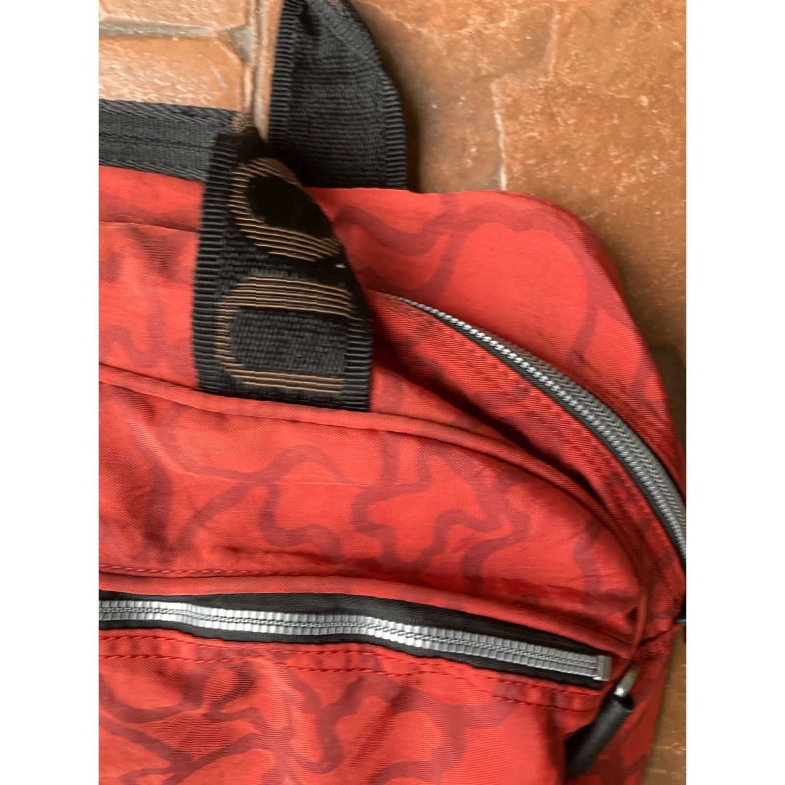 Vintage TOUS Signature Messenger Crossbody Hand Bag Red Nylon Zip Large Nylon Exterior Brand: Tous Crossbody Bag Women Adjustable Strap Size ONE SIZE - 4 Thumbnail