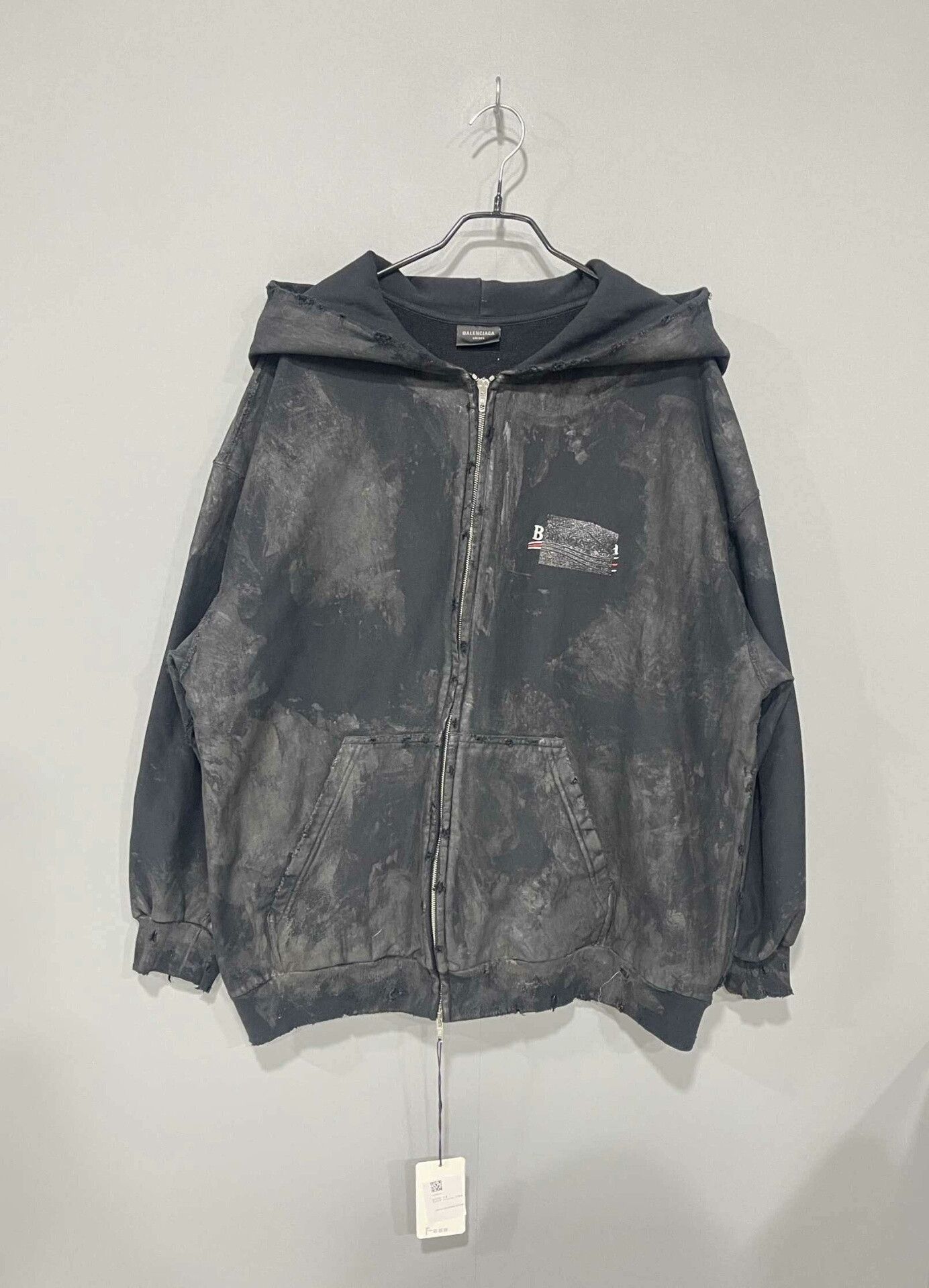 Balenciaga Balenciaga Coke Logo Mud-Dyed Distressed Jacket Size US XL / EU 56 / 4 - 1 Thumbnail