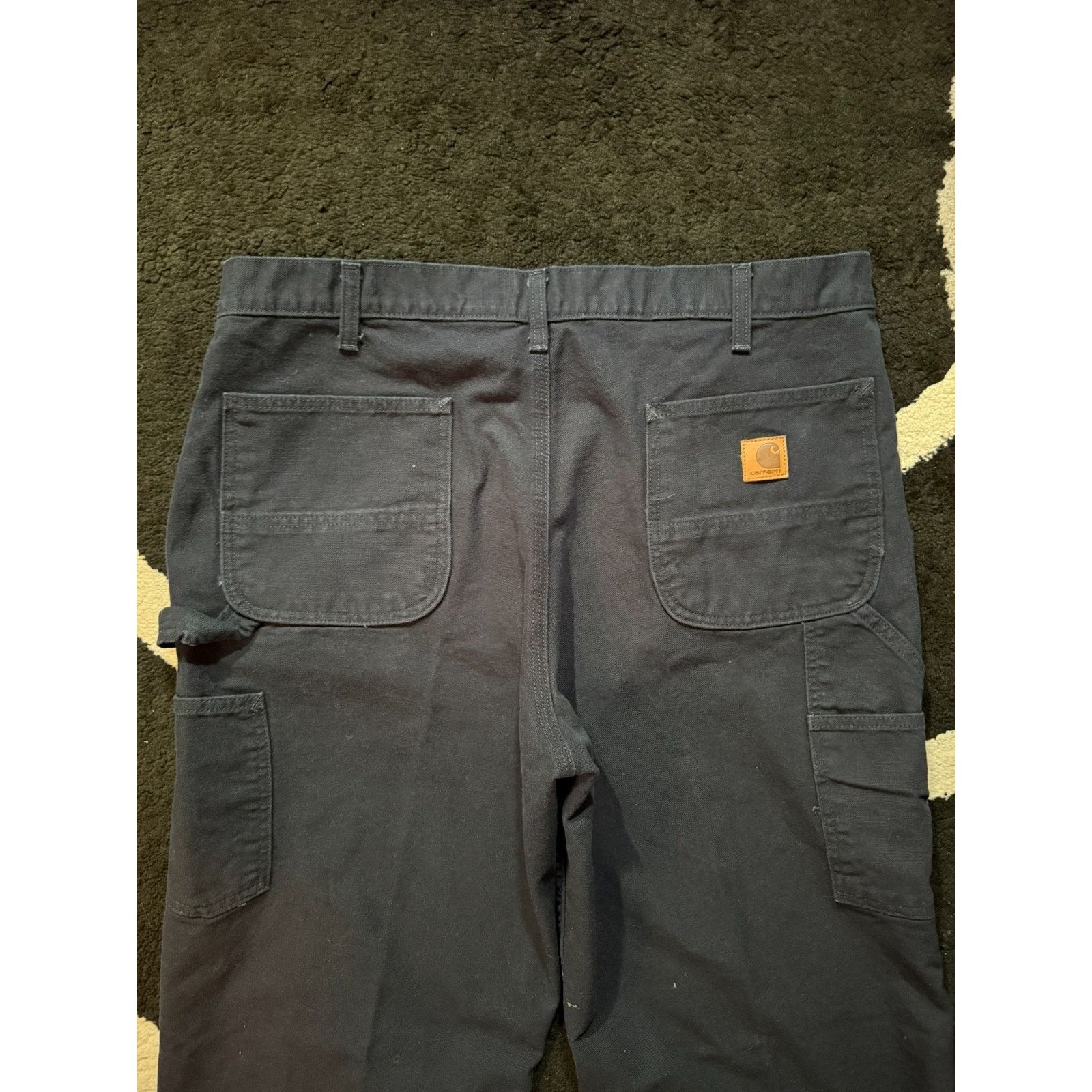 Carhartt Carhartt B11 Mens 38x32 Navy Work Pants Heavyweight USA Made Size US 38 / EU 54 - 2 Thumbnail
