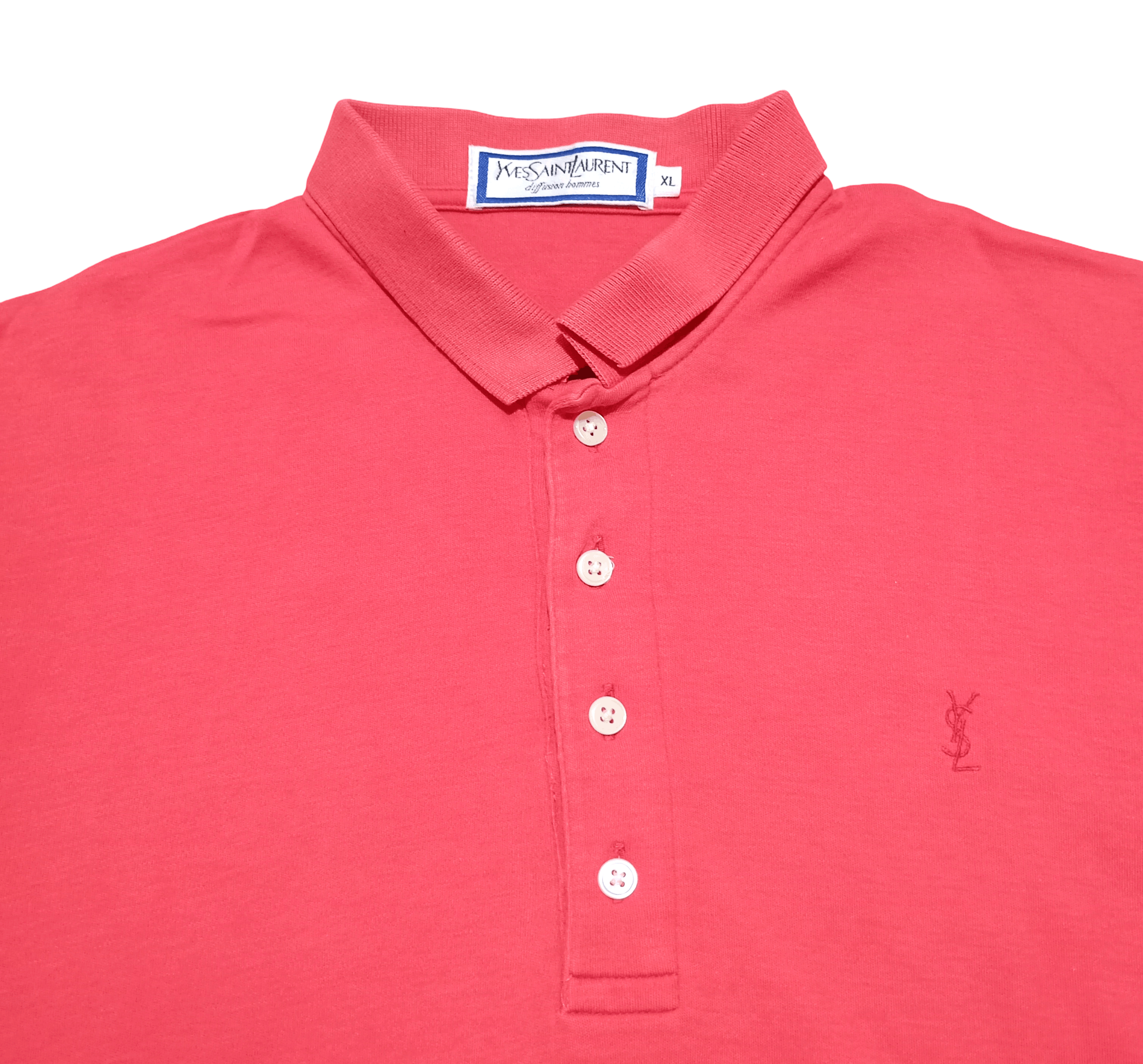 Yves Saint Laurent Yves Saint Laurent YSL Light Red Polo Shirt – Size XL Size US XL / EU 56 / 4 - 1 Thumbnail