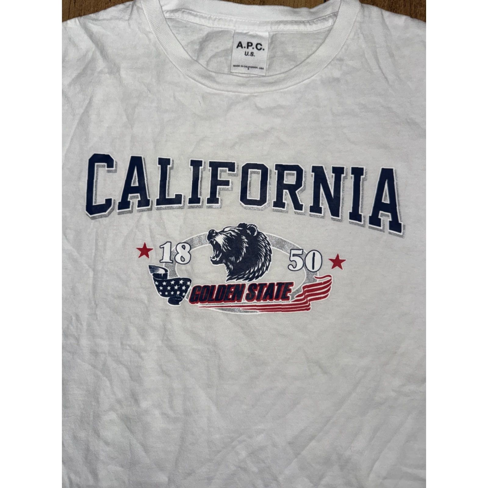 A.P.C. VINTAGE A.P.C. California USA Graphic T-Shirt White Men’s Small 19x26 Casual Tee Size US S / EU 44-46 / 1 - 2 Thumbnail