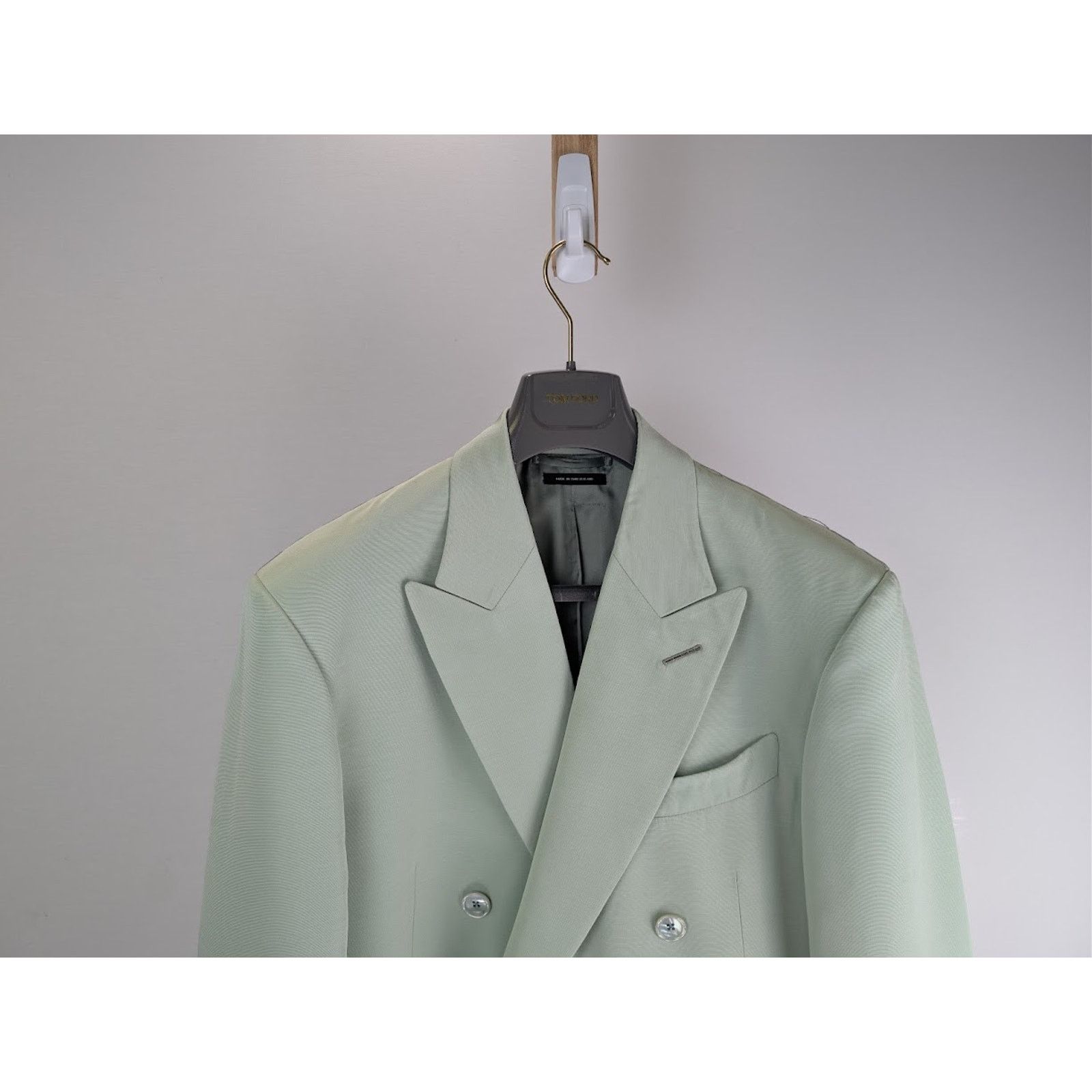 Tom Ford o1rshd1 Double Breasted Jacket in Light Green Size US L / EU 52-54 / 3 - 2 Thumbnail