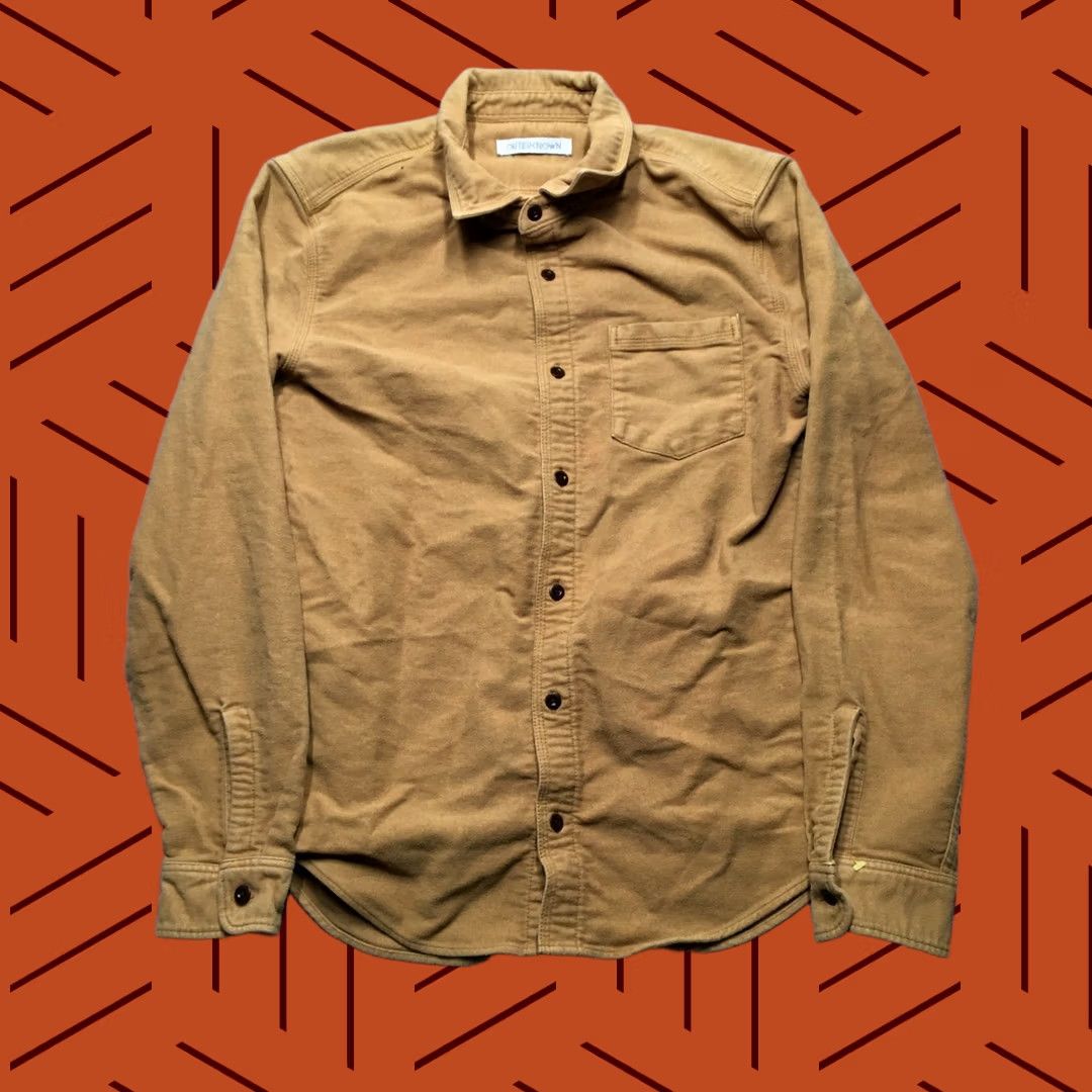 Outerknown OUTERKNOWN Chamois Flannel Shirt Men M Gold Heavyweight Button Surf Beach Long Sleeve Collared Pocketed Button-Up Vintage: No Size US M / EU 48-50 / 2 - 1 Thumbnail