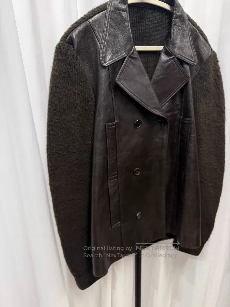 Number (N)ine Number (N)ine Leather Patched Suit Jacket Size US L / EU 52-54 / 3 - 2 Thumbnail