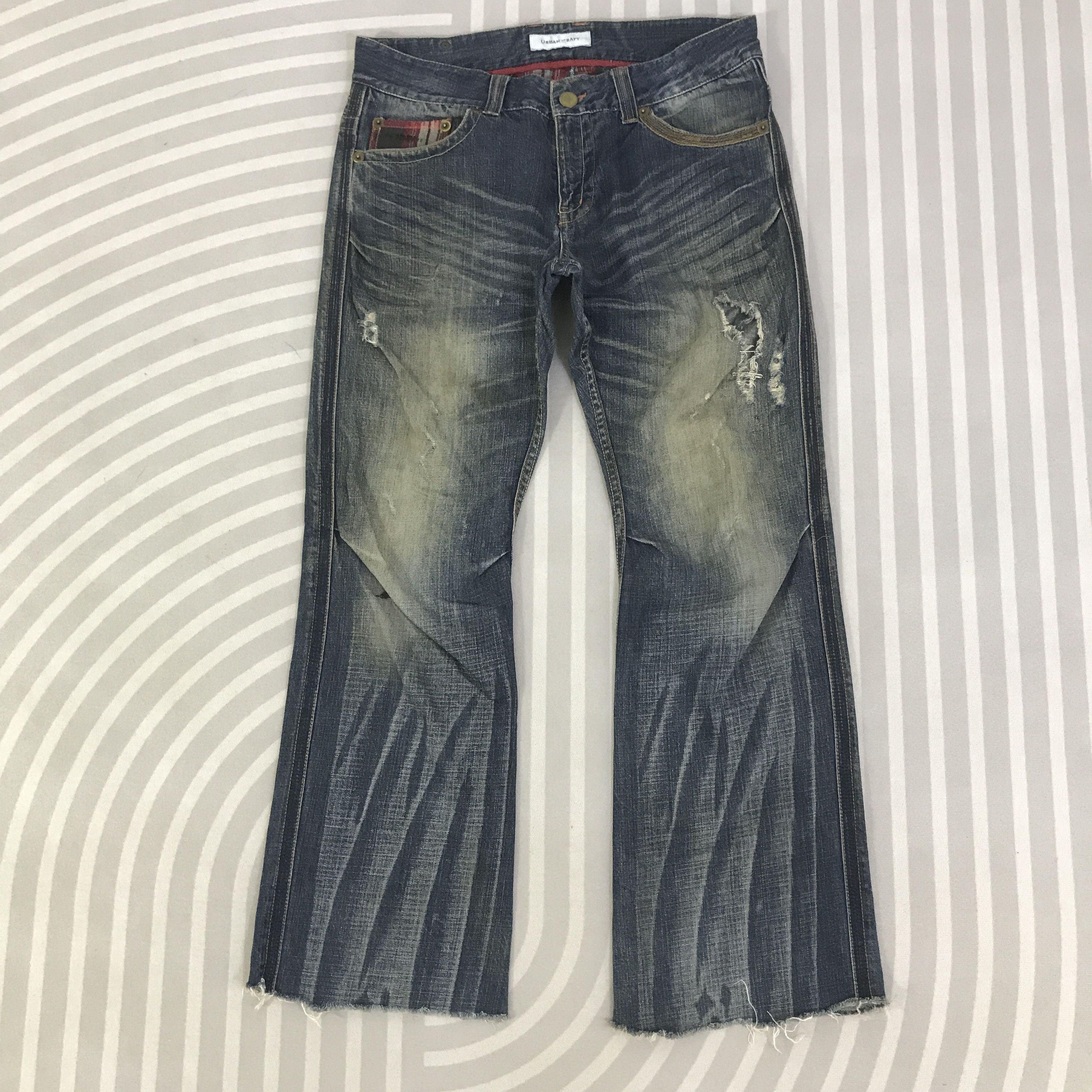 Japanese Brand Vintage Urban Craft Distressed Jeans pants K129B15 Size US 32 / EU 48 - 1 Thumbnail