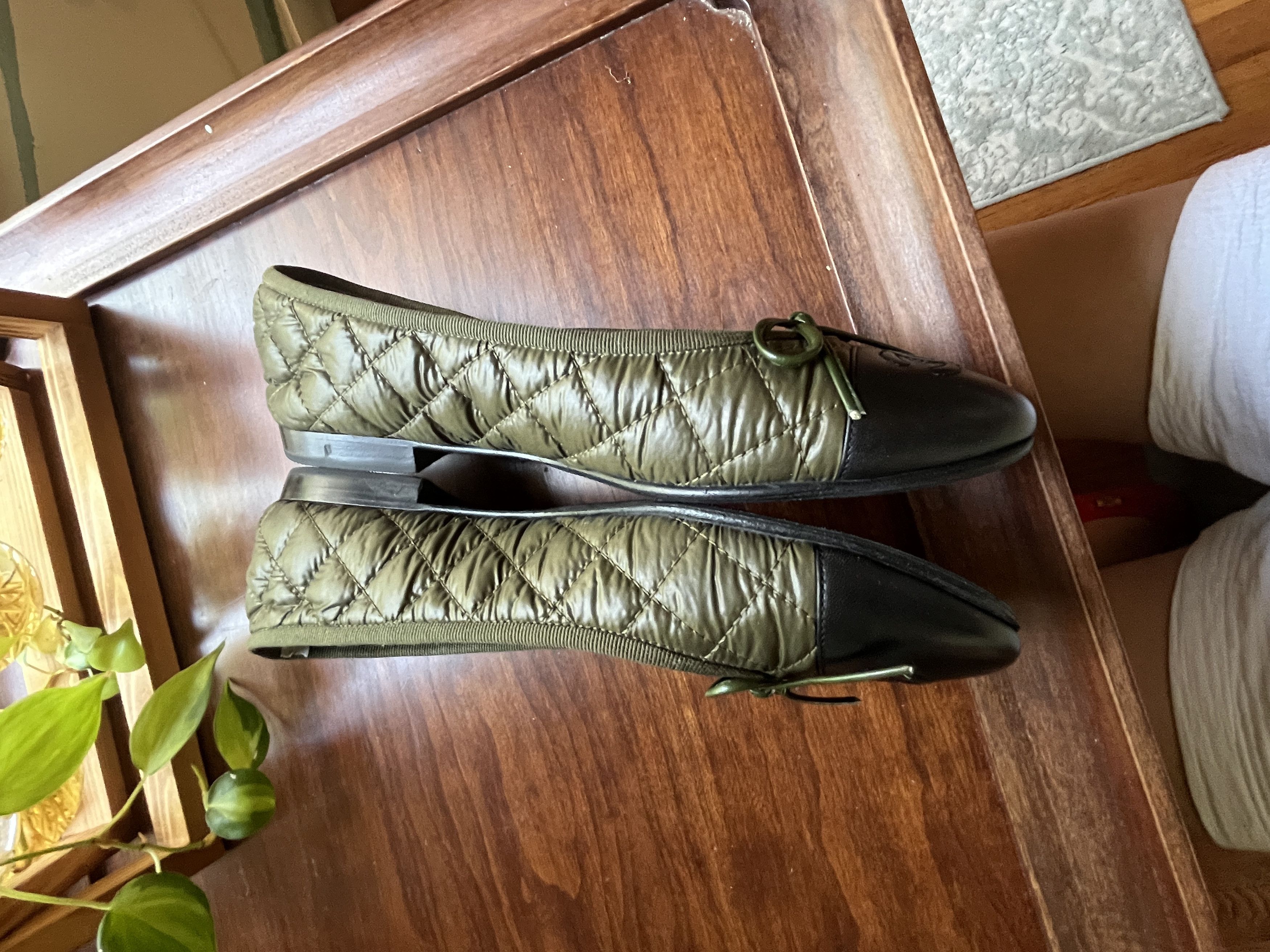 Chanel Chanel forest green cushion ballet flats size 38 US7-US7.5 Size US 8 / IT 38 - 4 Thumbnail