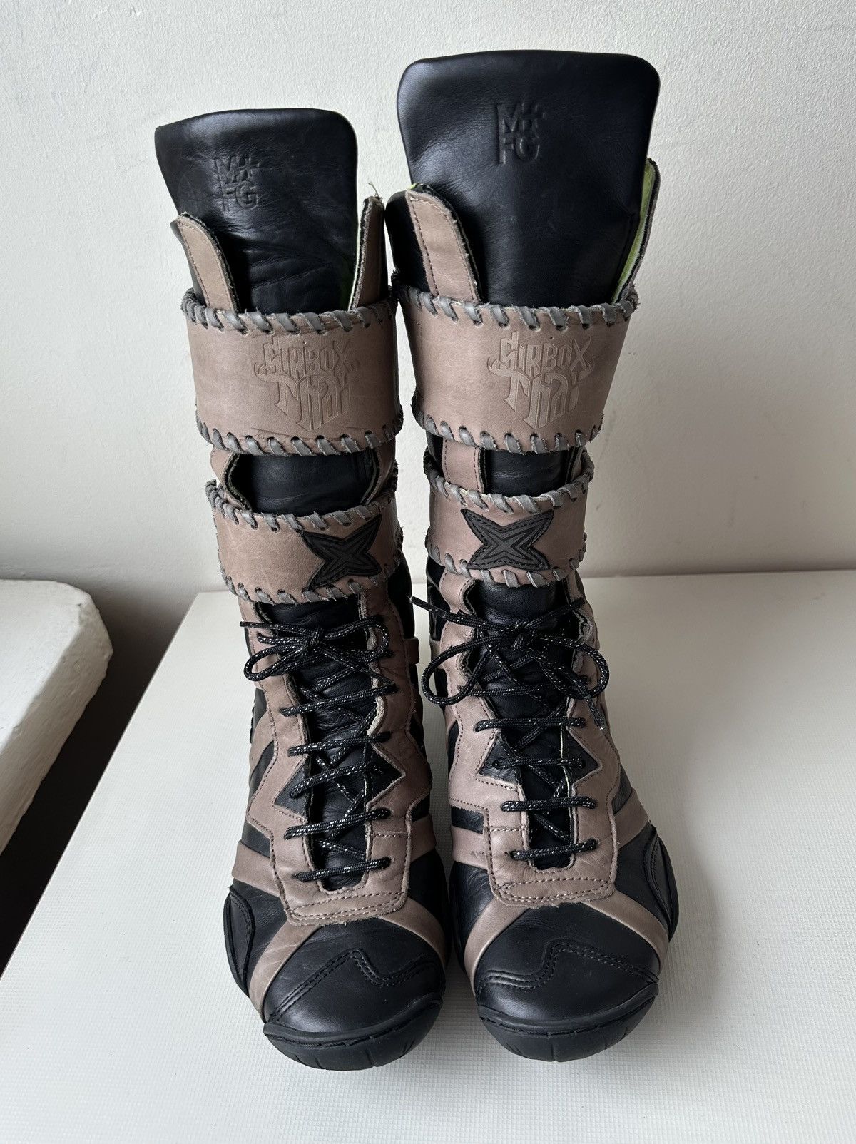 Marithe + Francois Girbaud Marithe Francois Girbaud (2007) Girbox Thai leather boots Size US 7 / IT 37 - 3 Thumbnail