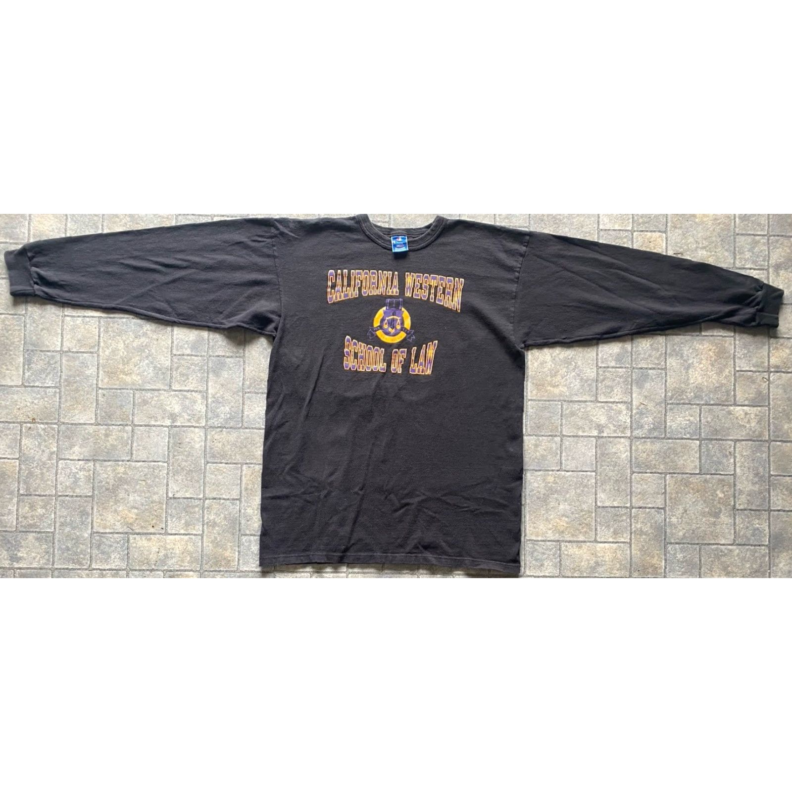 Champion VINTAGE Champion Long Sleeve Shirt Men XL Black San Diego California Made In USA Size US XL / EU 56 / 4 - 2 Thumbnail