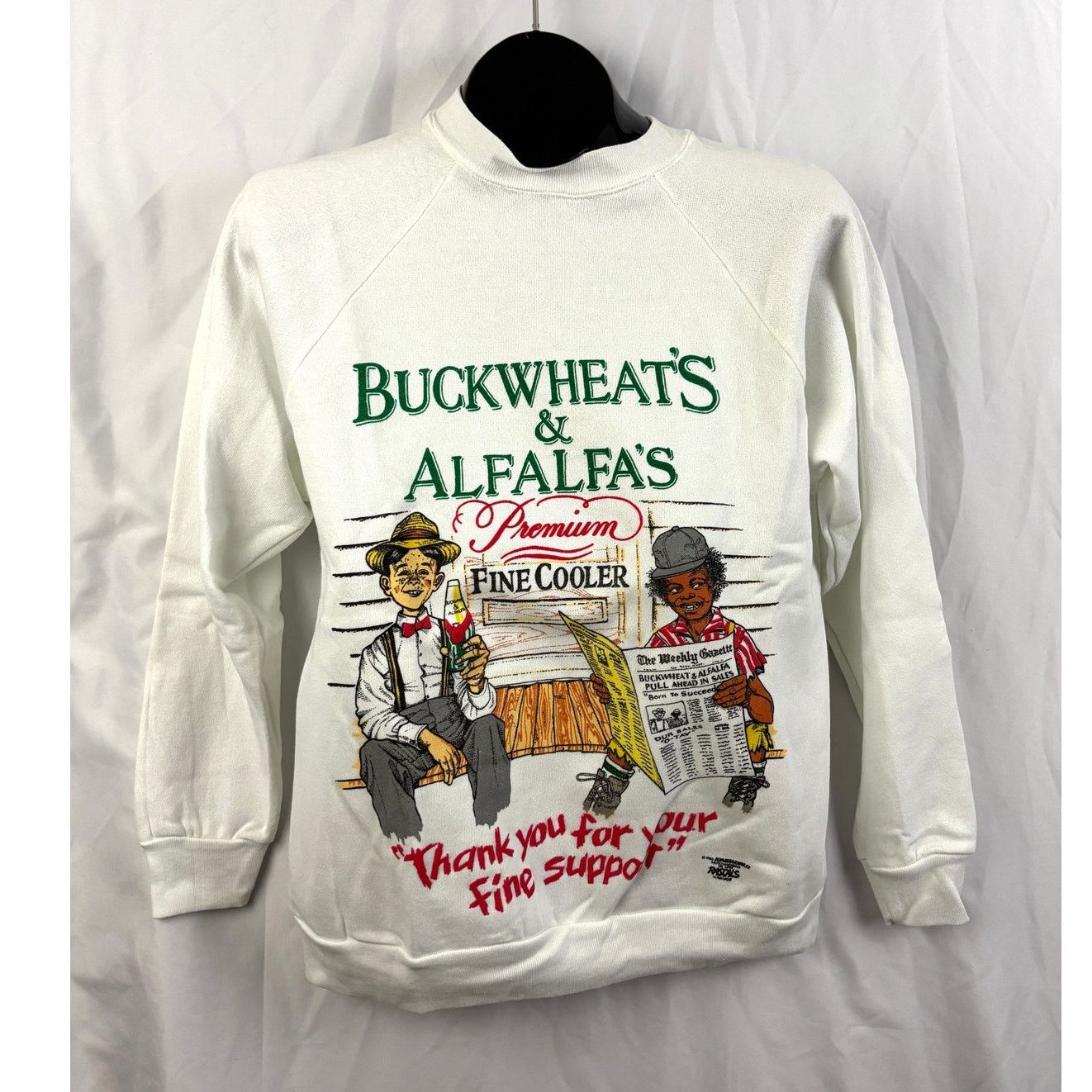 Vintage VTG 80s Buckwheats & Alfalfa’s Sweatshirt Little Rascals NWT Size US M / EU 48-50 / 2 - 6 Thumbnail