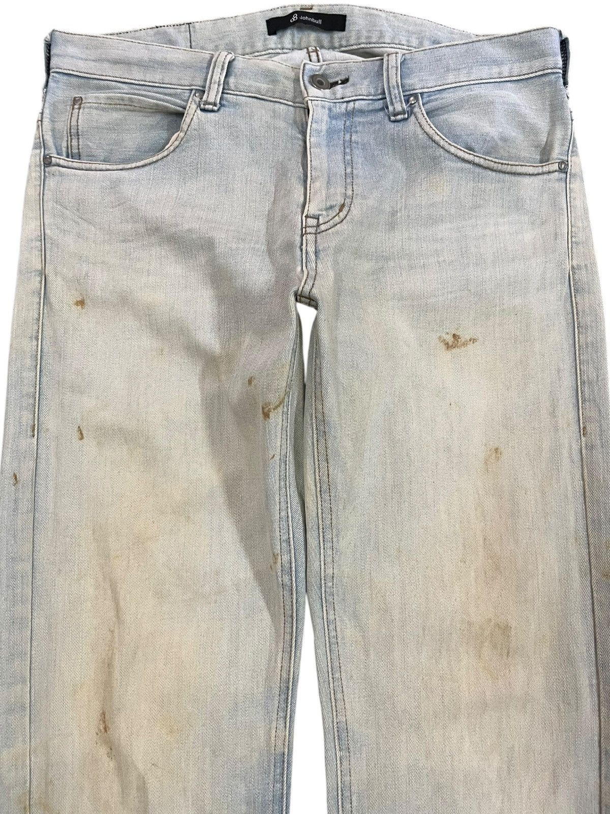 Johnbull × KOJIMA GENES Vintage JohnBull Pale Blue Faded Zipper Pocket Denim Size US 31 - 2 Thumbnail