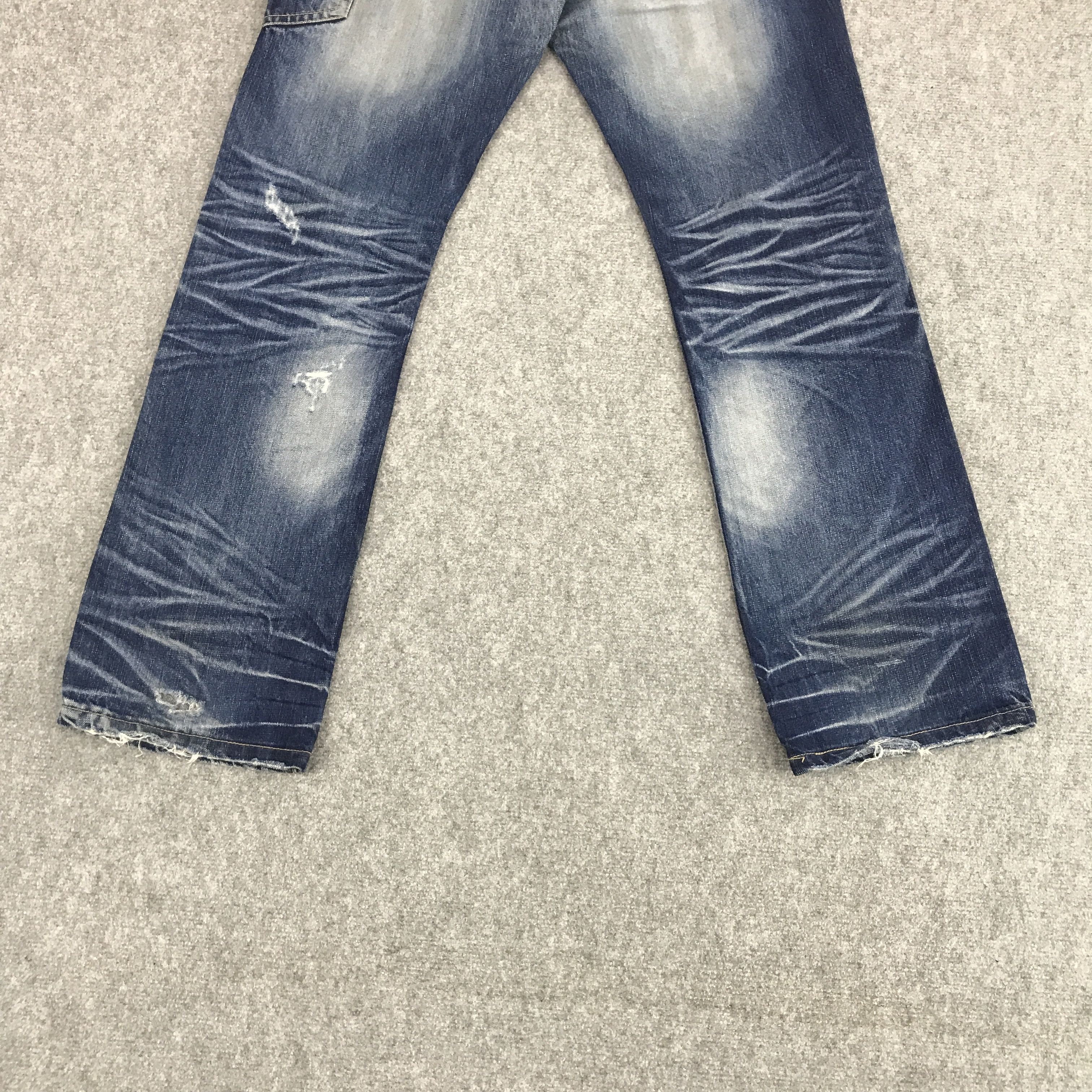 Japanese Brand 🔥CRAZY BEOPARD JAPAN STYLE DISTRESSED DENIM JEANS Size US 34 / EU 50 - 6 Thumbnail
