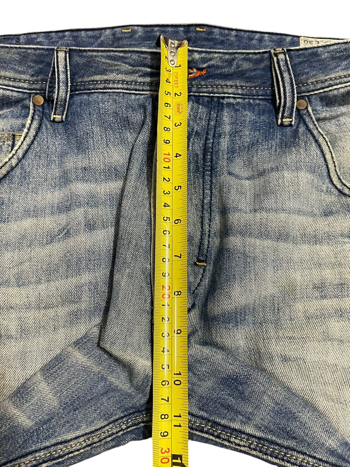 Diesel Vintage Diesel Industry Blue Faded Wash Distress Jeans Size US 33 - 18 Thumbnail