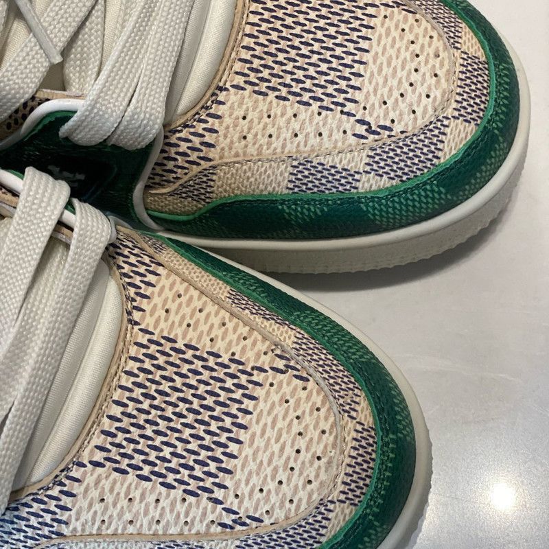 Louis Vuitton Louis Vuitton Low Top Trainer Sneakers in White and Green - Size US 7.5 / EU 40-41 - 6 Thumbnail
