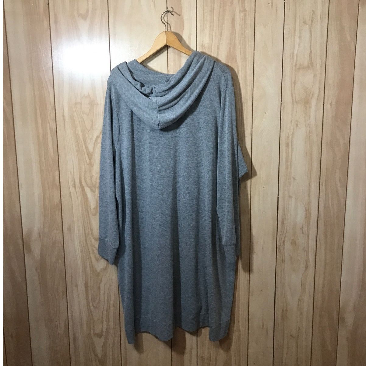 Other Xersion Gray V-Neck Long Sleeve Hoodie Sweatshirt 3X Size 3XL / US 20-22 - 2 Thumbnail
